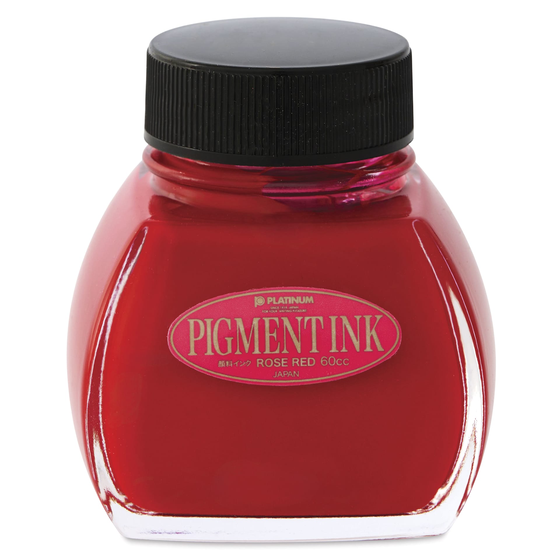 Platinum Pigment Ink - Rose Red, 60 ml, front of bottle