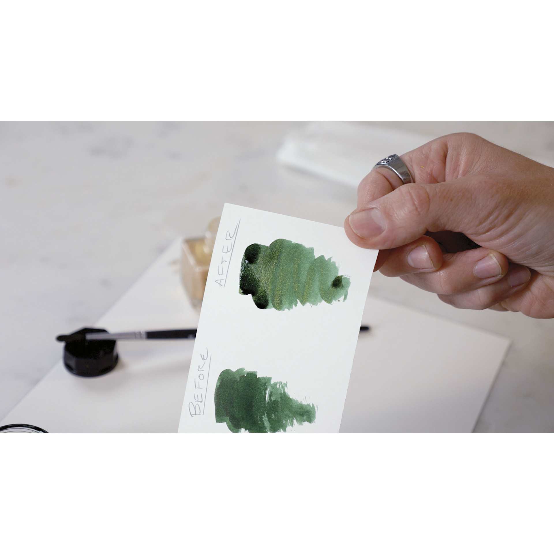 Kuretake Ink-Café Drop of Shimmer Ink Additives, color swatch
