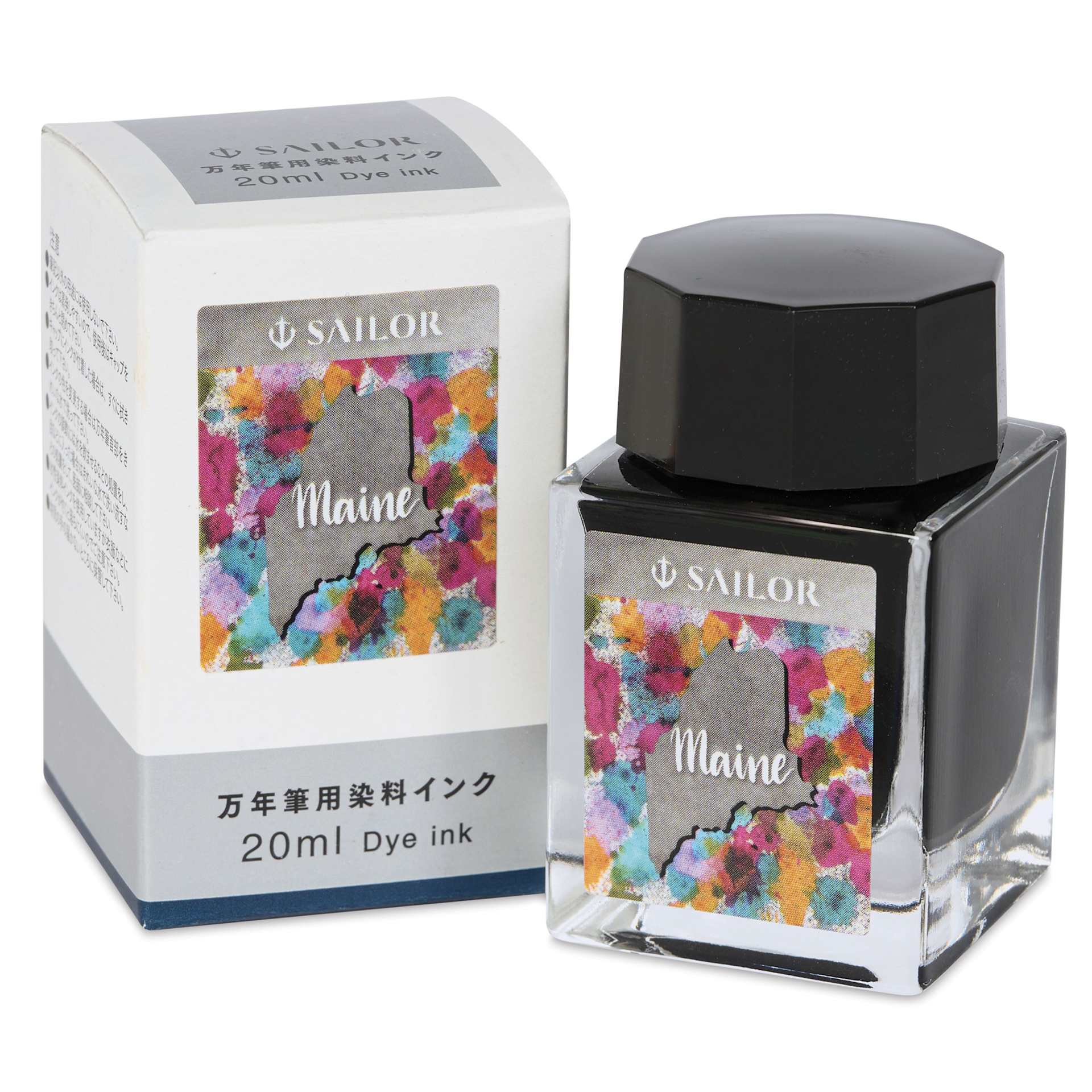 Sailor USA State Ink - Maine, Gray, 20 ml, with packaging