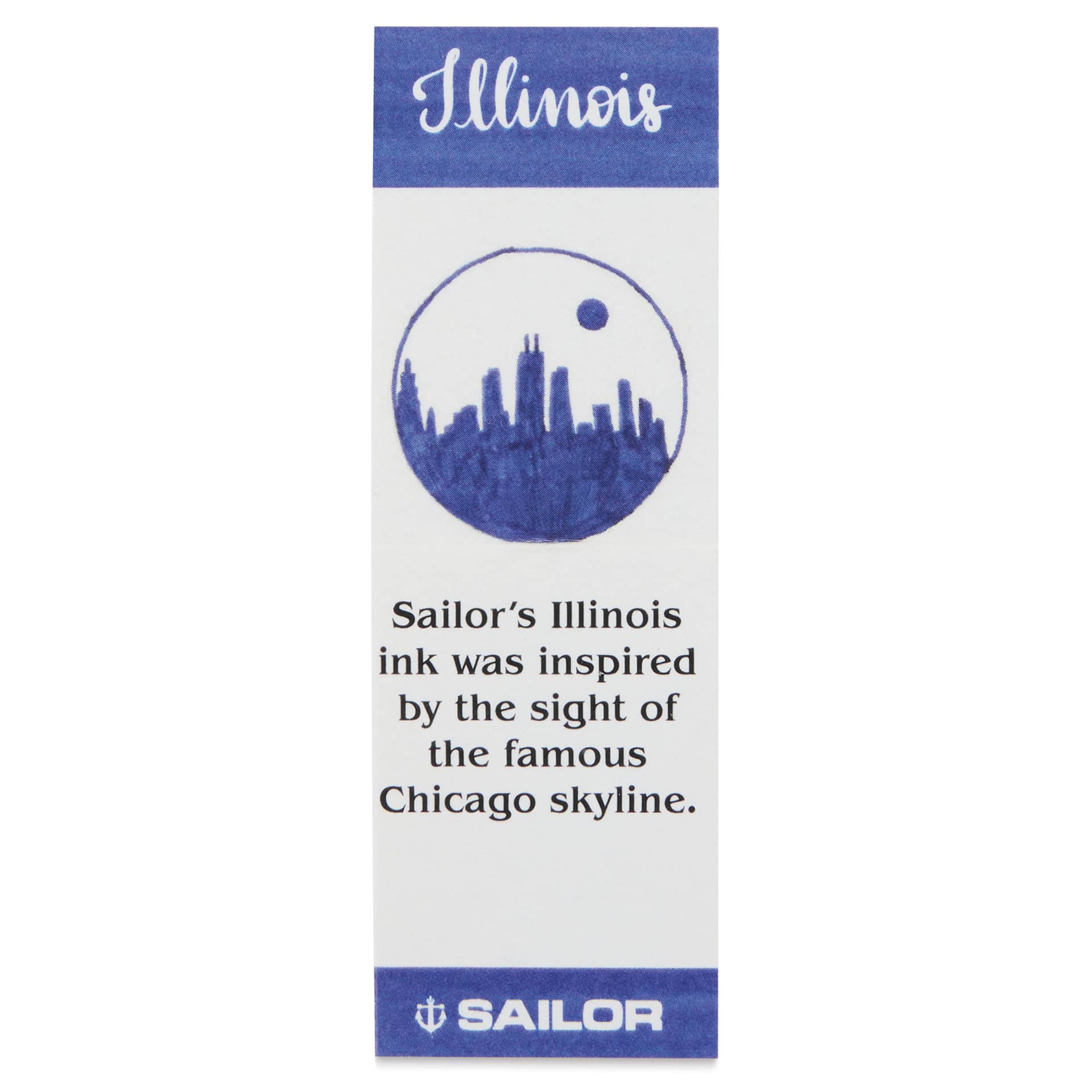 Sailor USA State Ink - Illinois, Blue, 20 ml, color description