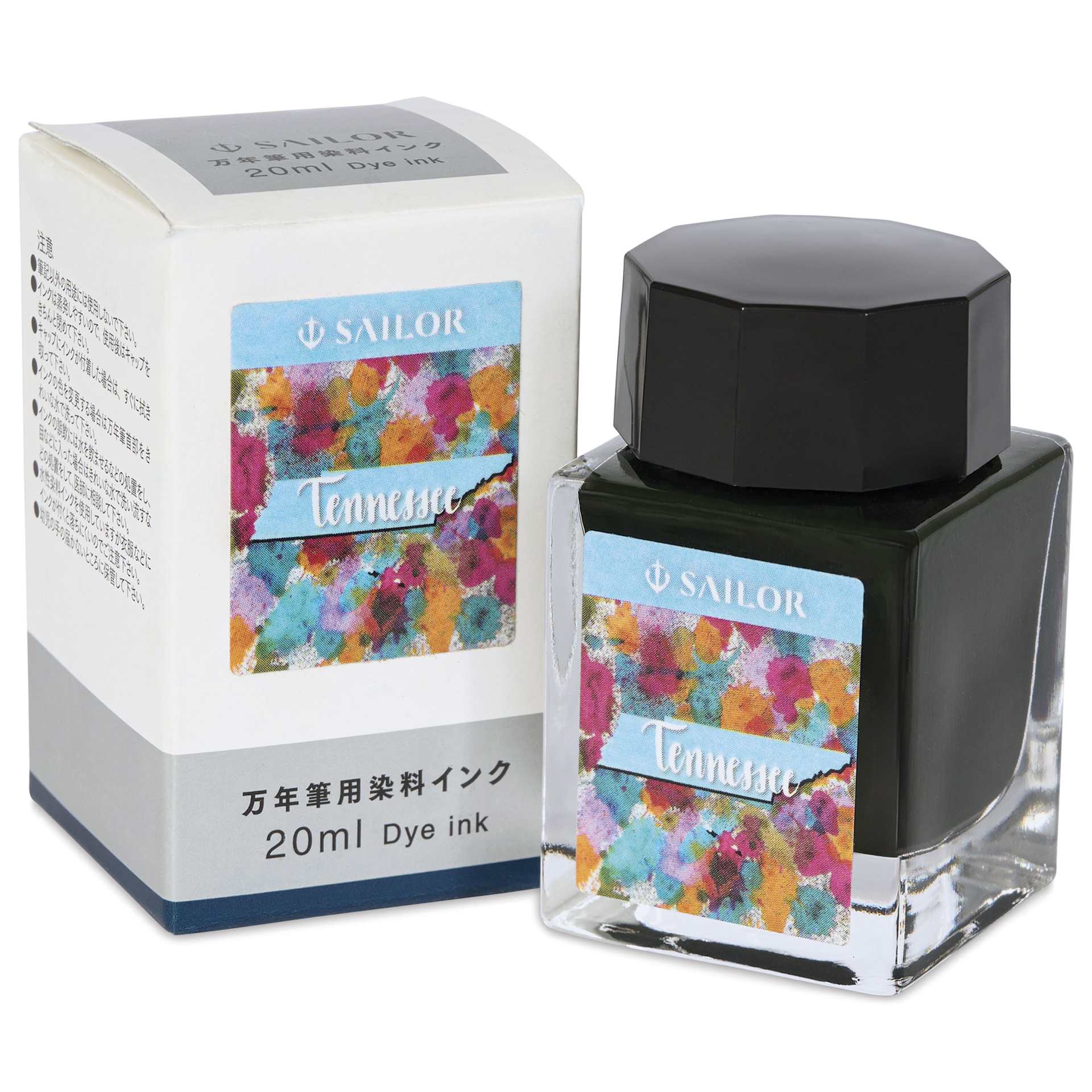 Sailor USA State Ink - Tennessee, Light Blue, 20 ml, with packaging