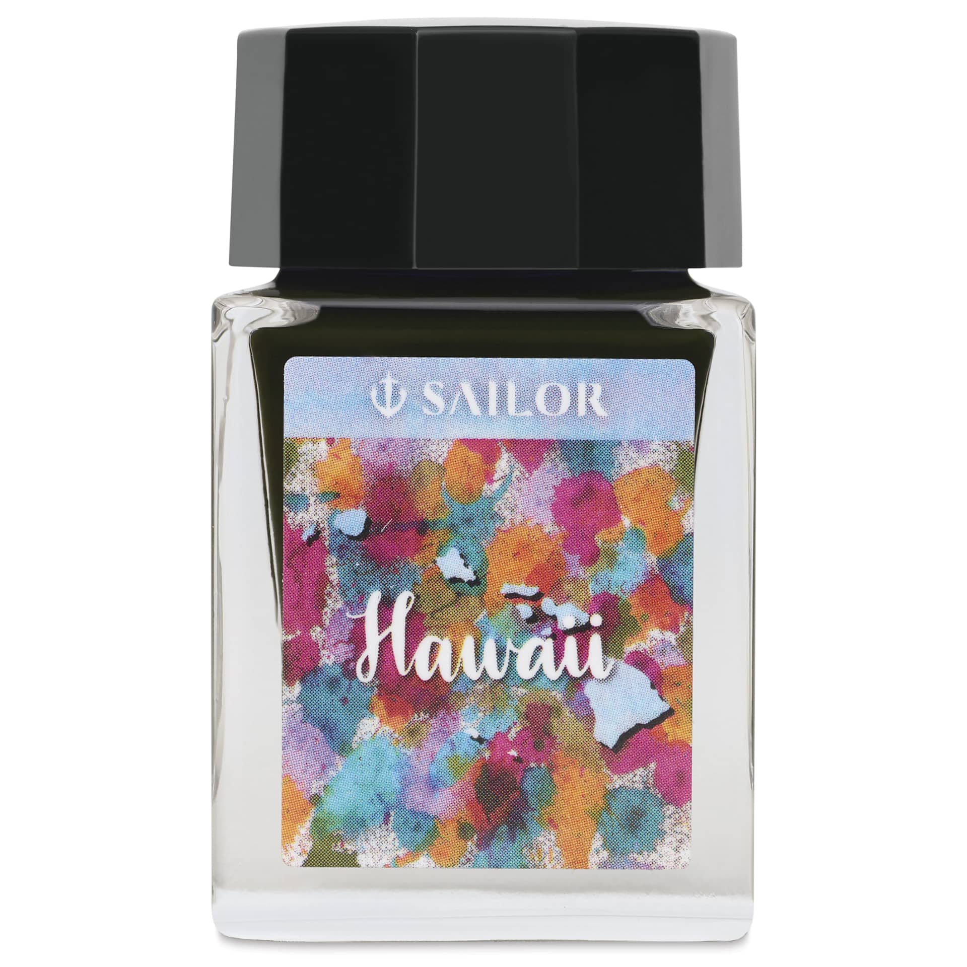 Sailor USA State Ink - Hawaii, Light Blue, 20 ml, front of the bottle