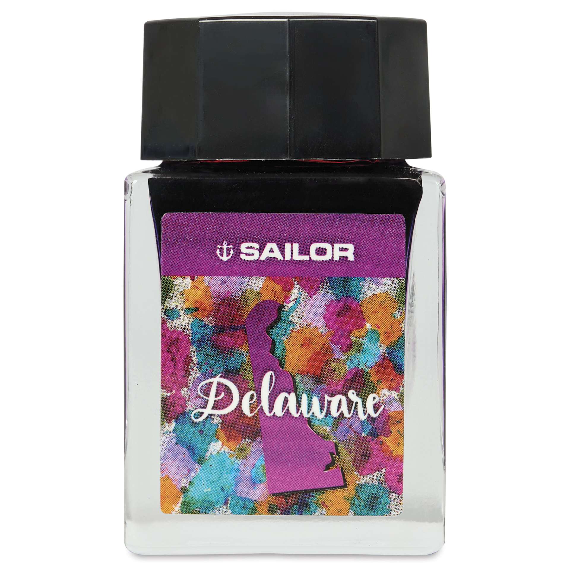 Sailor USA State Ink - Delaware, Fuchsia, 20 ml, front of bottle