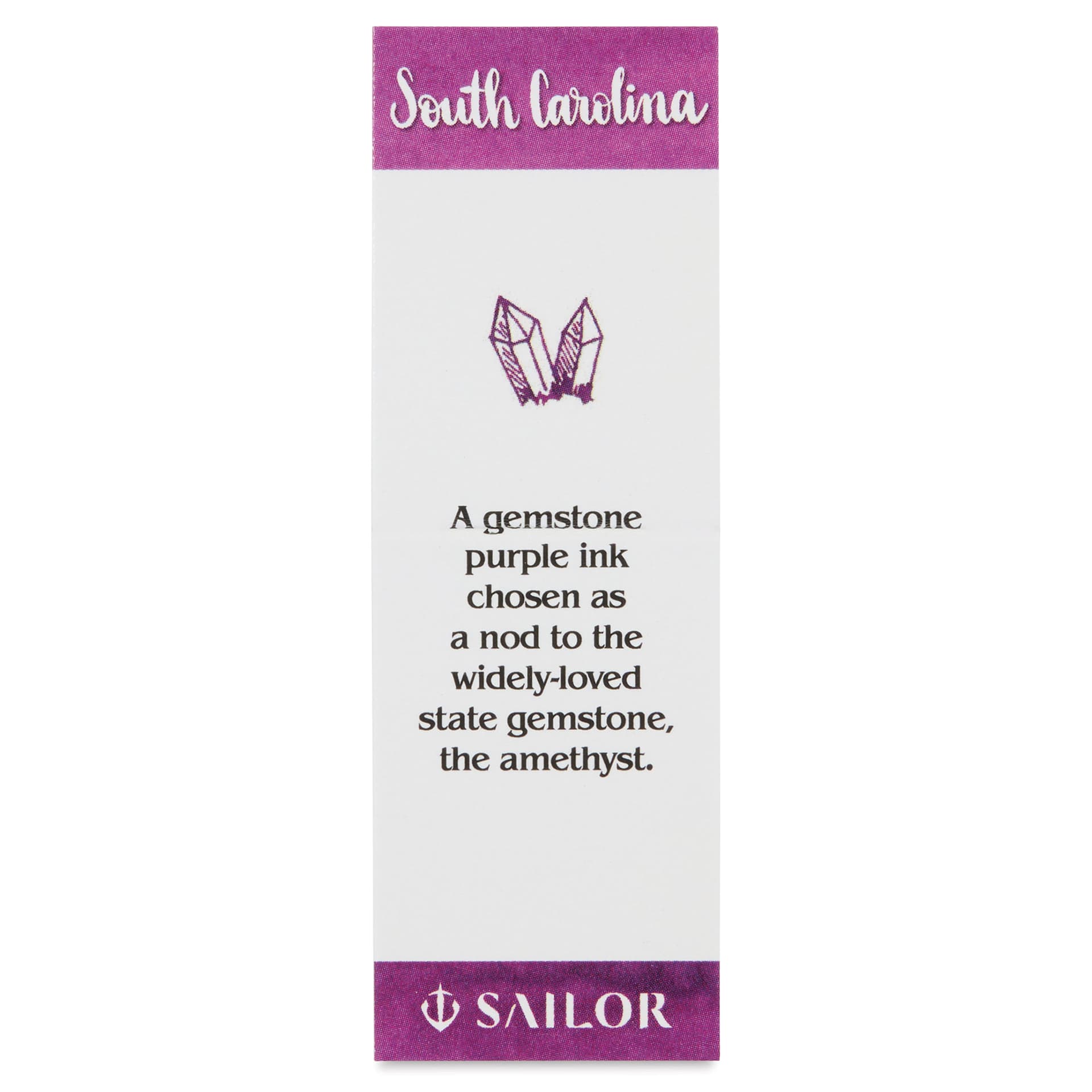 Sailor USA State Ink - South Carolina, Amethyst Purple, 20 ml, color description
