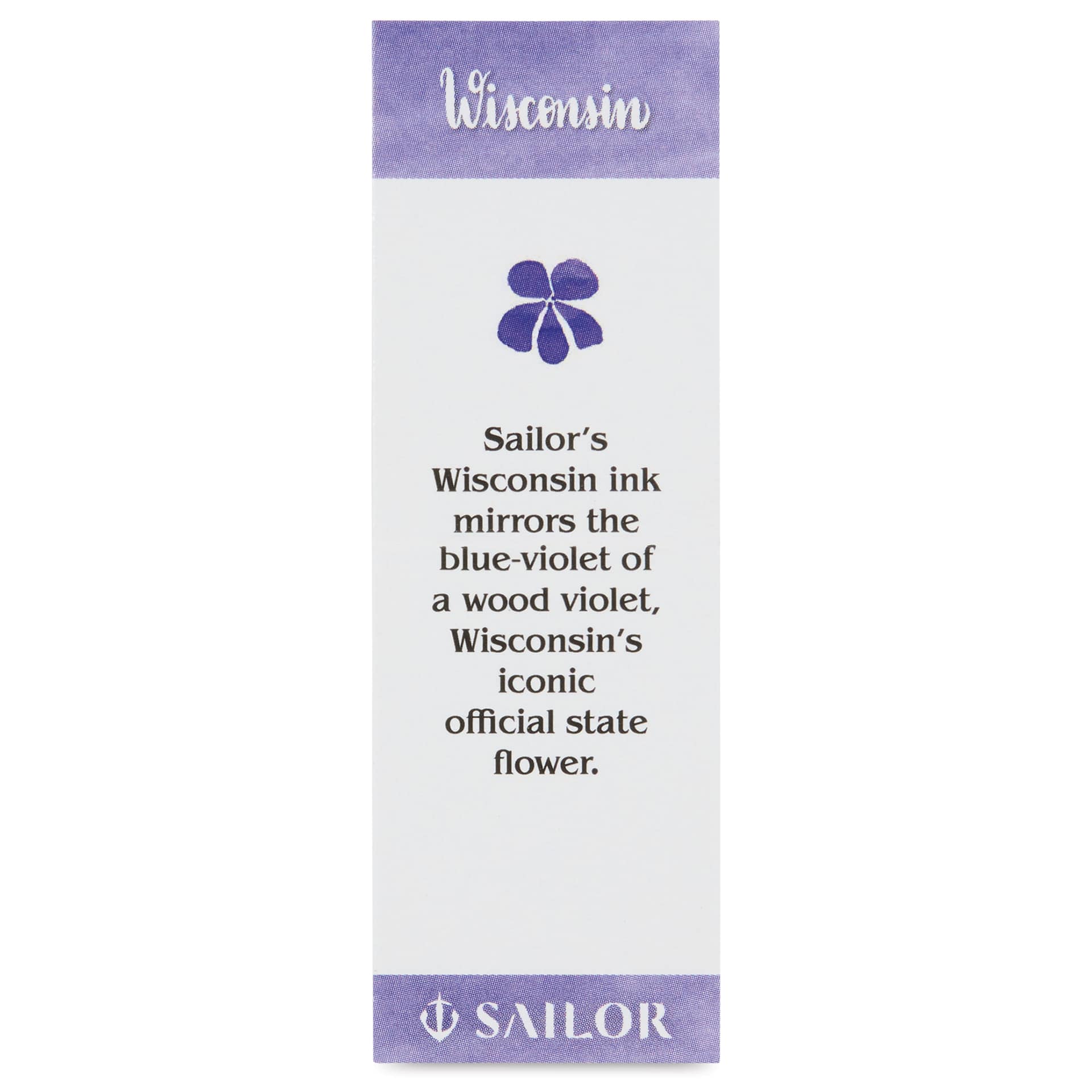 Sailor USA State Ink - Wisconsin, Violet, 20 ml, color description
