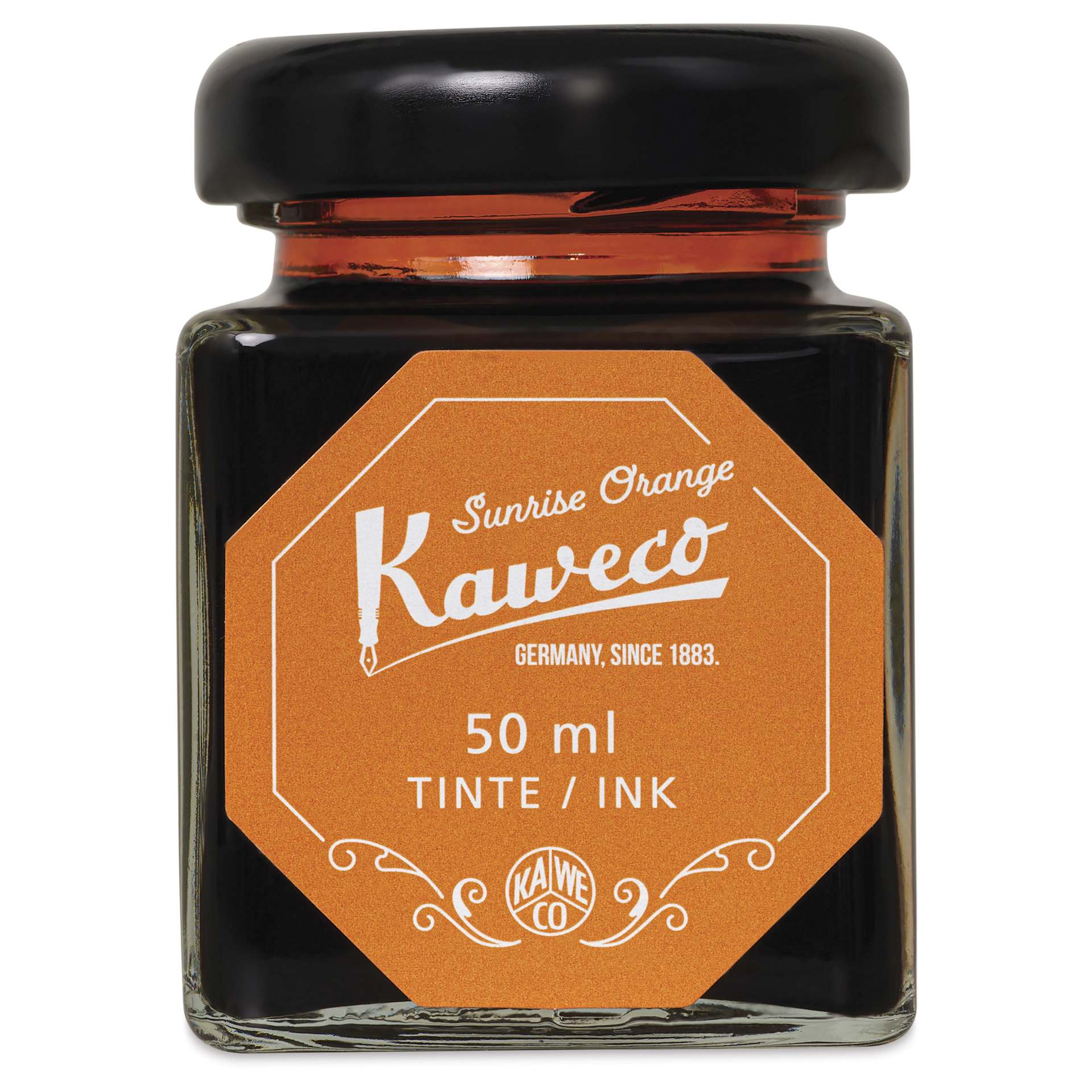 Kaweco Fountain Pen Ink - Sun Orange, 50 ml, front of the bottle