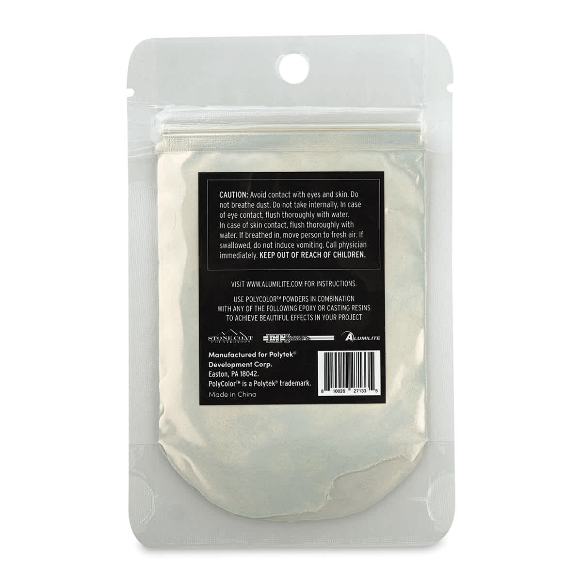 Back of PolyColor Resin Pigment Powder - Red Pearl, 15 g