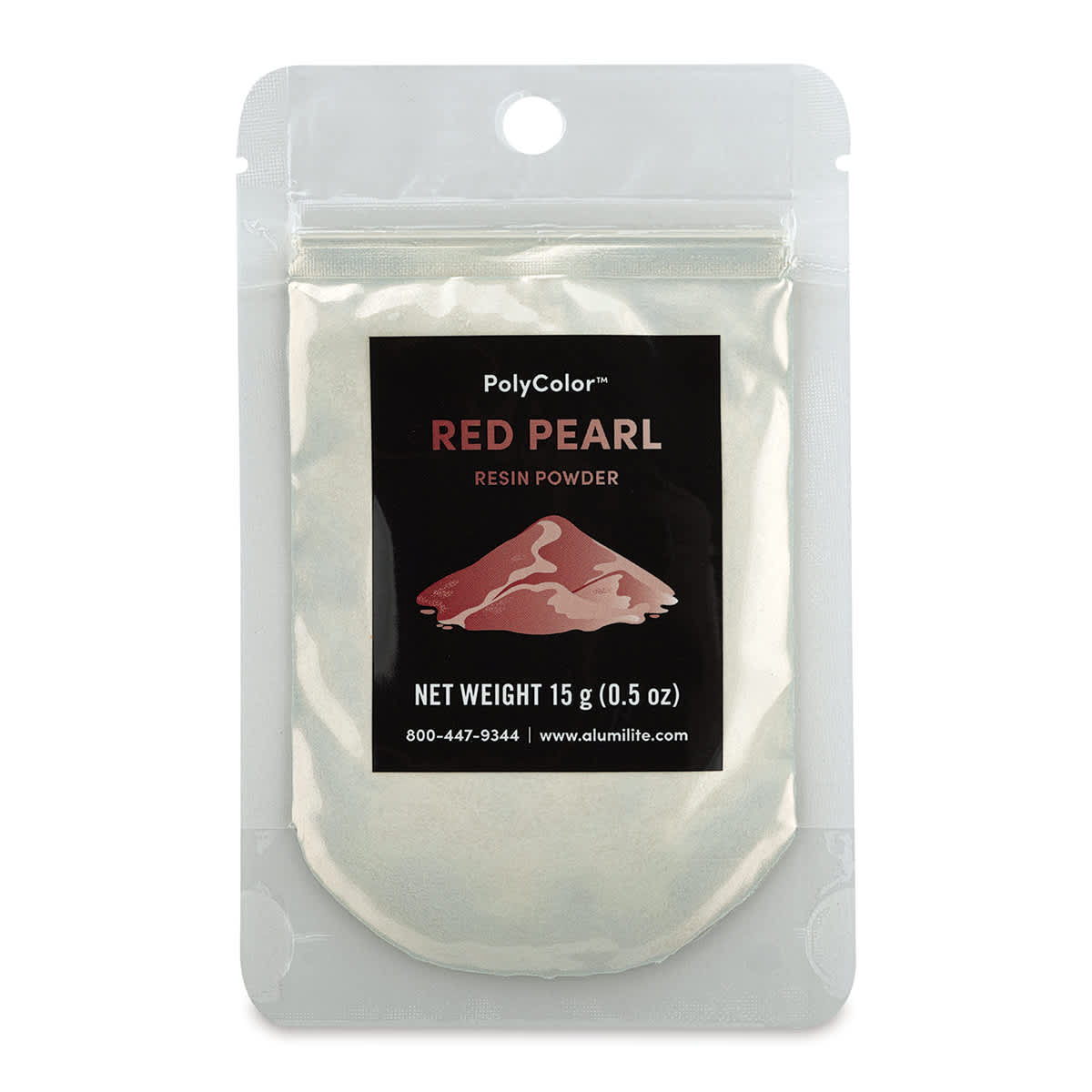 PolyColor Resin Pigment Powder - Red Pearl, 15 g (Front of packaging)