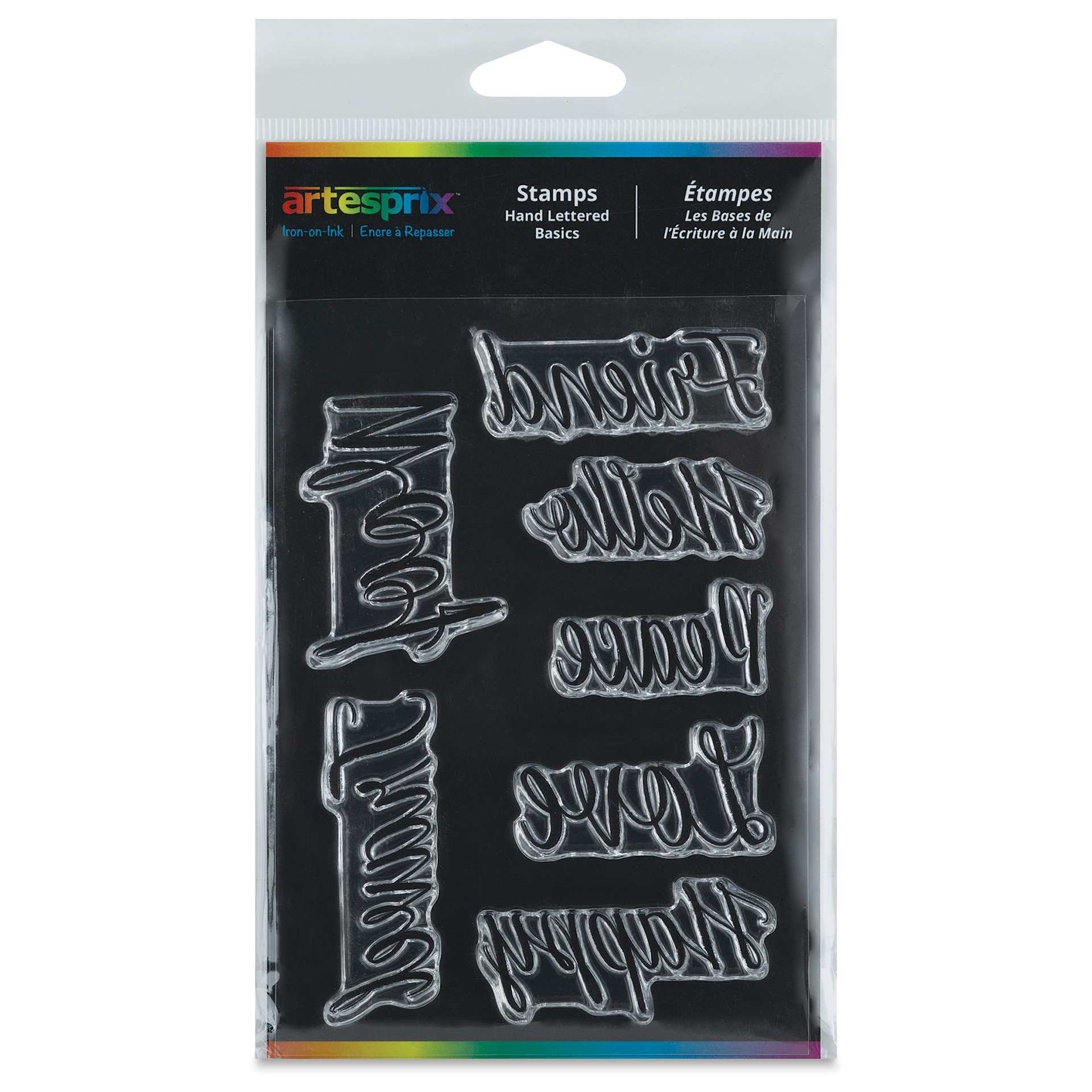 Artesprix Sublimation Cling Stamps - Hand Lettered Basics (in package)