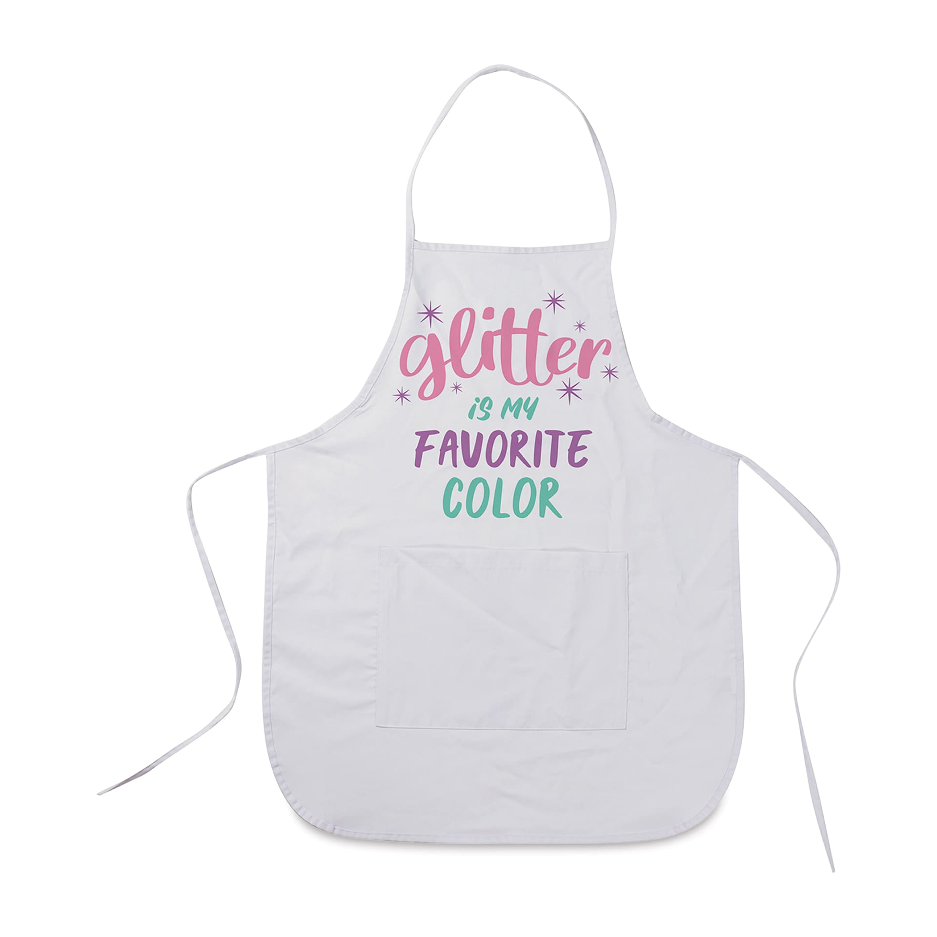 Craft Express Sublimation Printing Apron - Adult, White, Pkg of 2 (finished apron example)