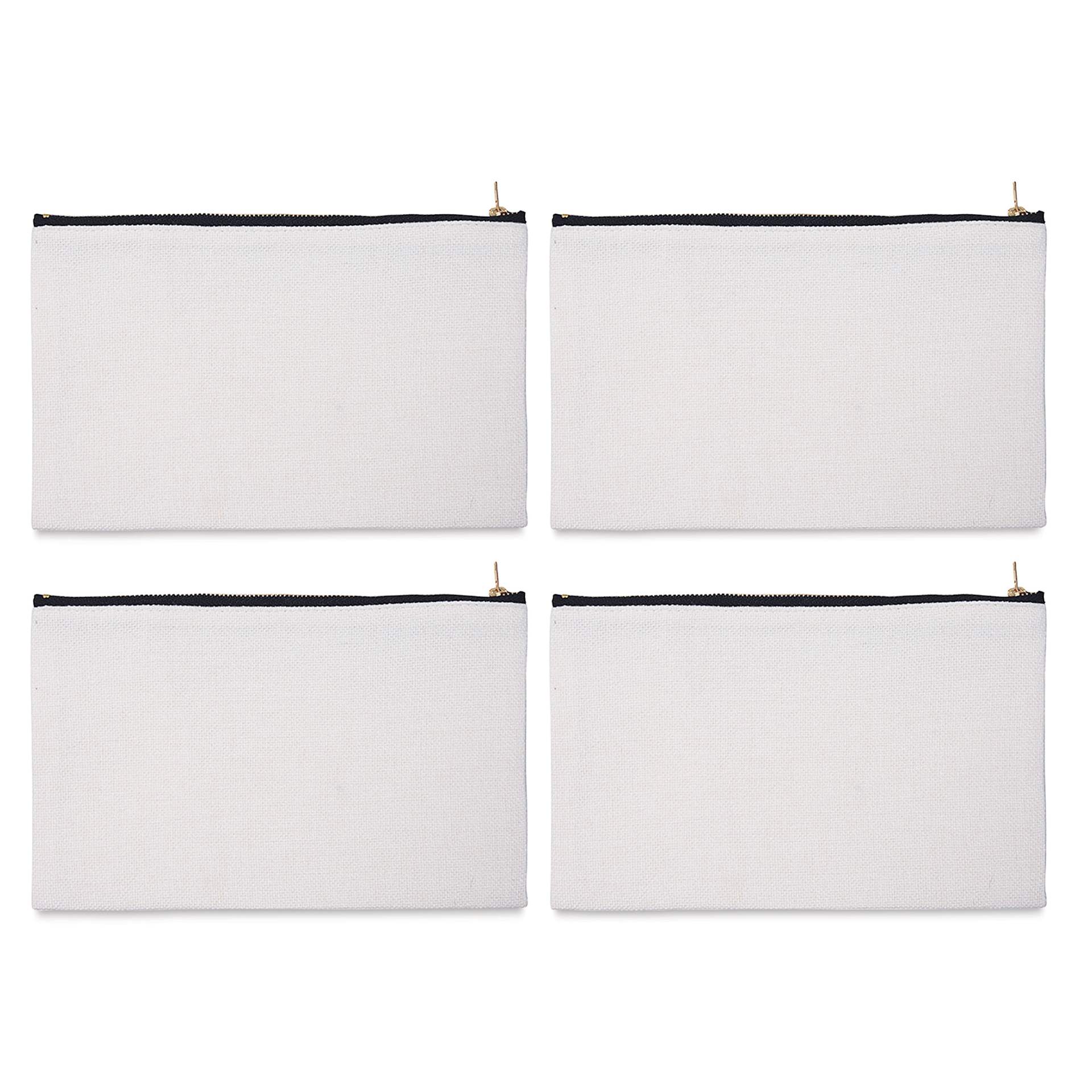 Craft Express Sublimation Printing Makeup Case - Polyester Linen, Pkg of 4