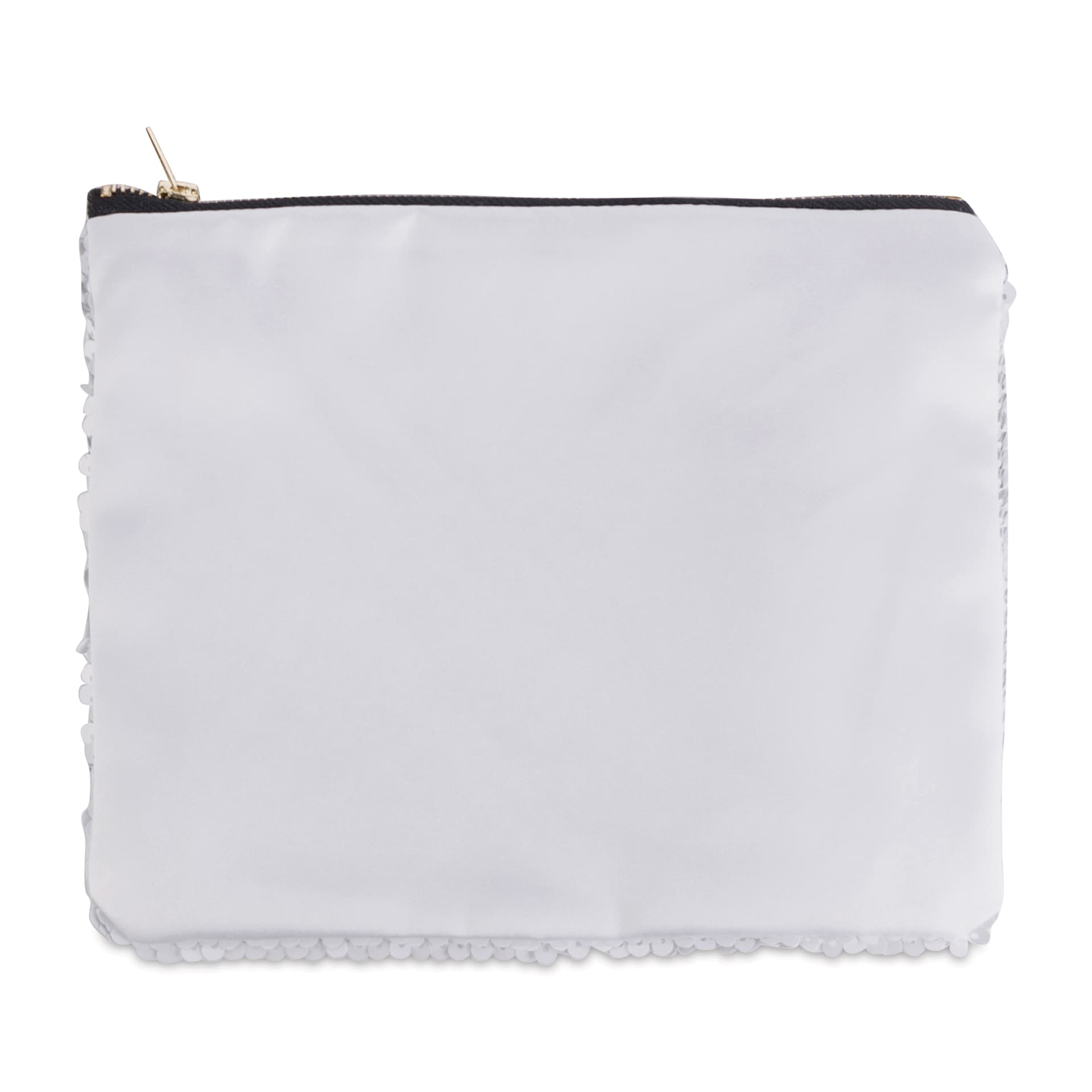 Craft Express Sublimation Printing Makeup Case - Reverse Sequin, Pkg of 4 (blank case, back side)