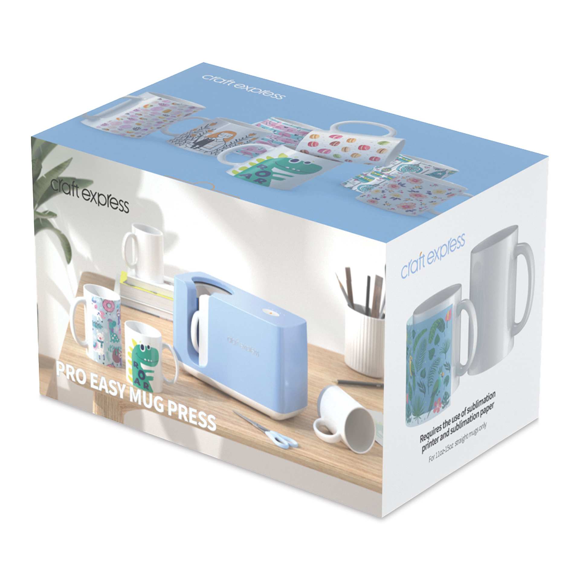 Craft Express Sublimation Printing Pro Easy Mug Press (front of packaging)