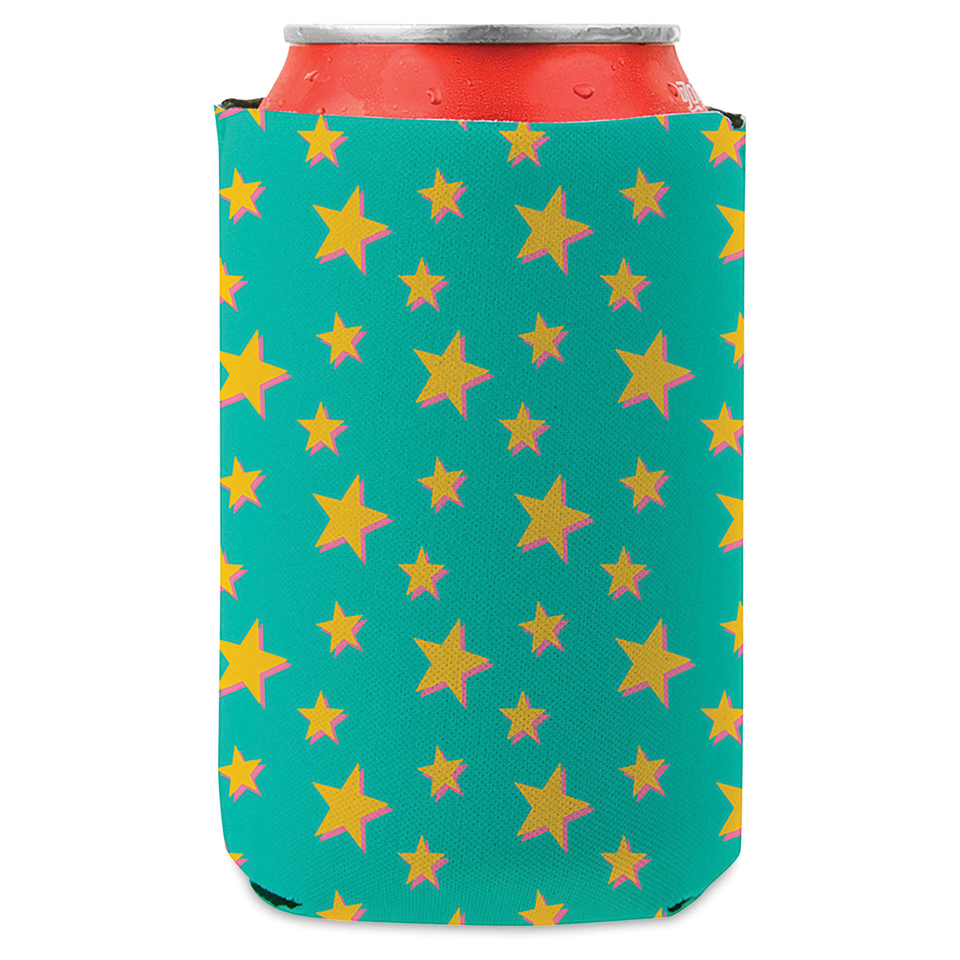 Craft Express Sublimation Printing Neoprene Can Cooler with star graphic
