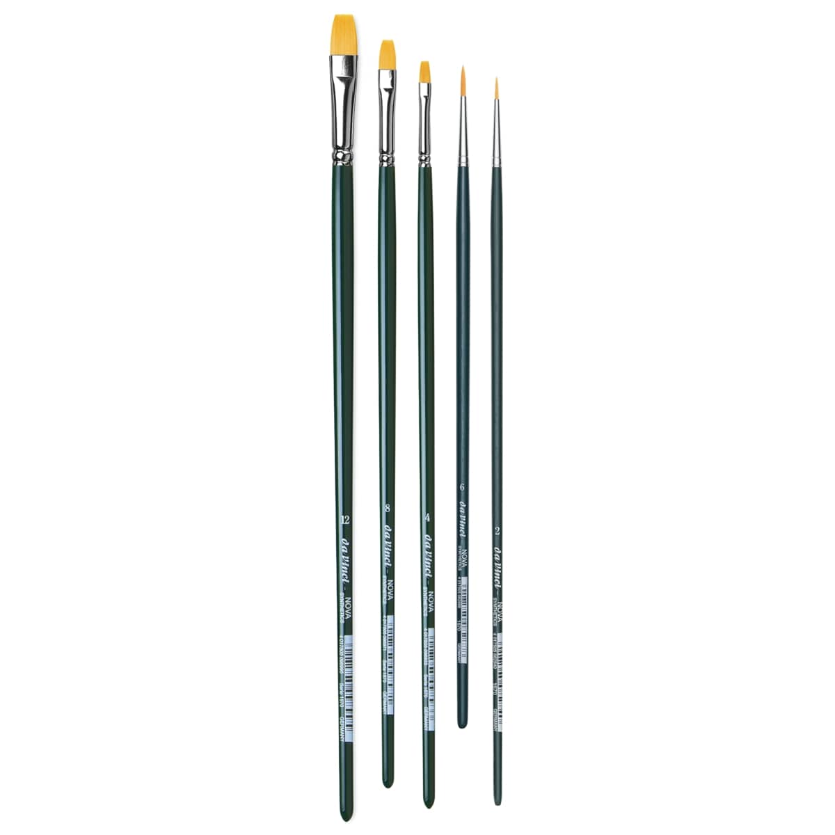 Da Vinci Nova Synthetic Brushes - 50th Anniversary Set, Long Handle, Set of 5