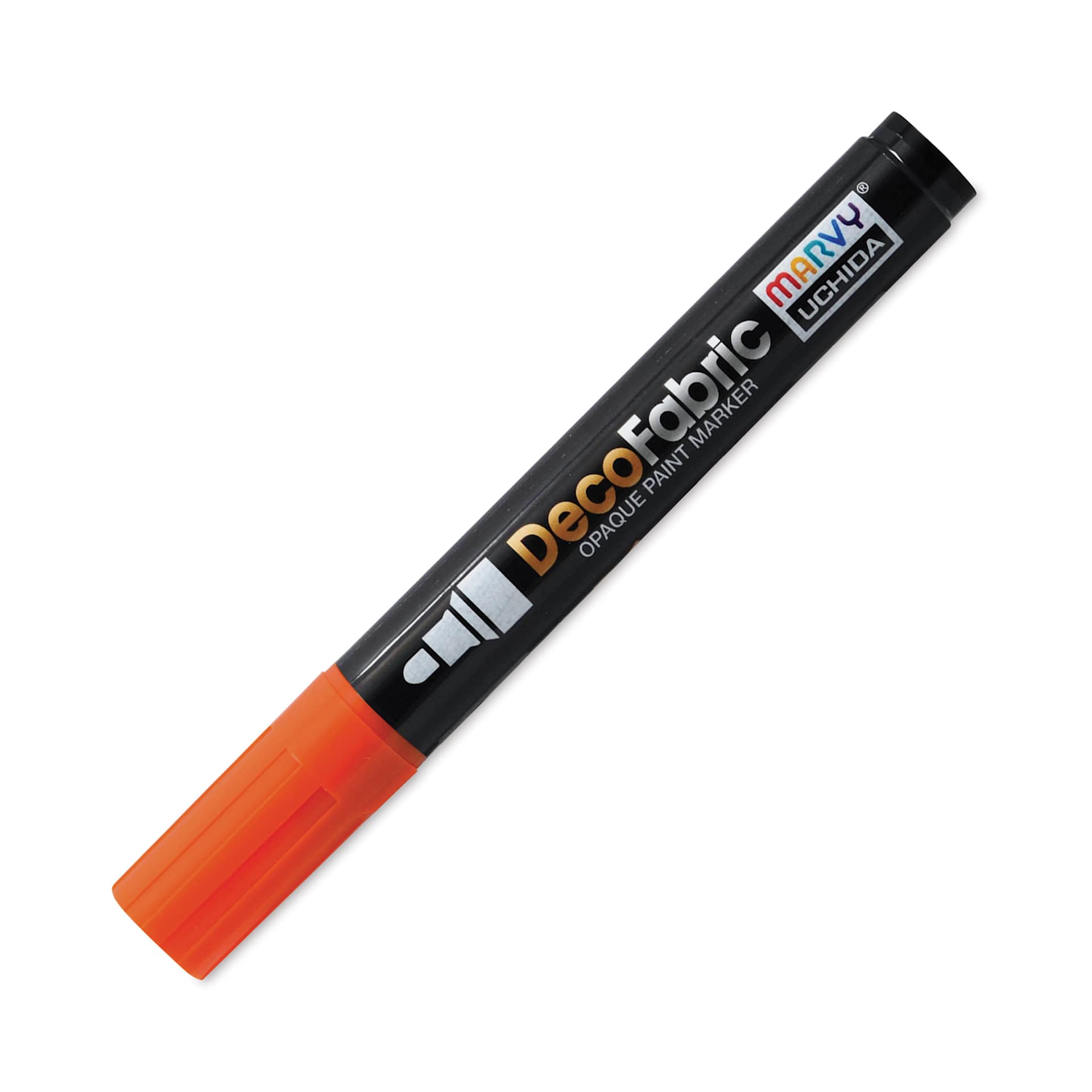 Marvy Uchida DecoFabric Opaque Paint Marker - Orange, Medium Tip (capped marker)