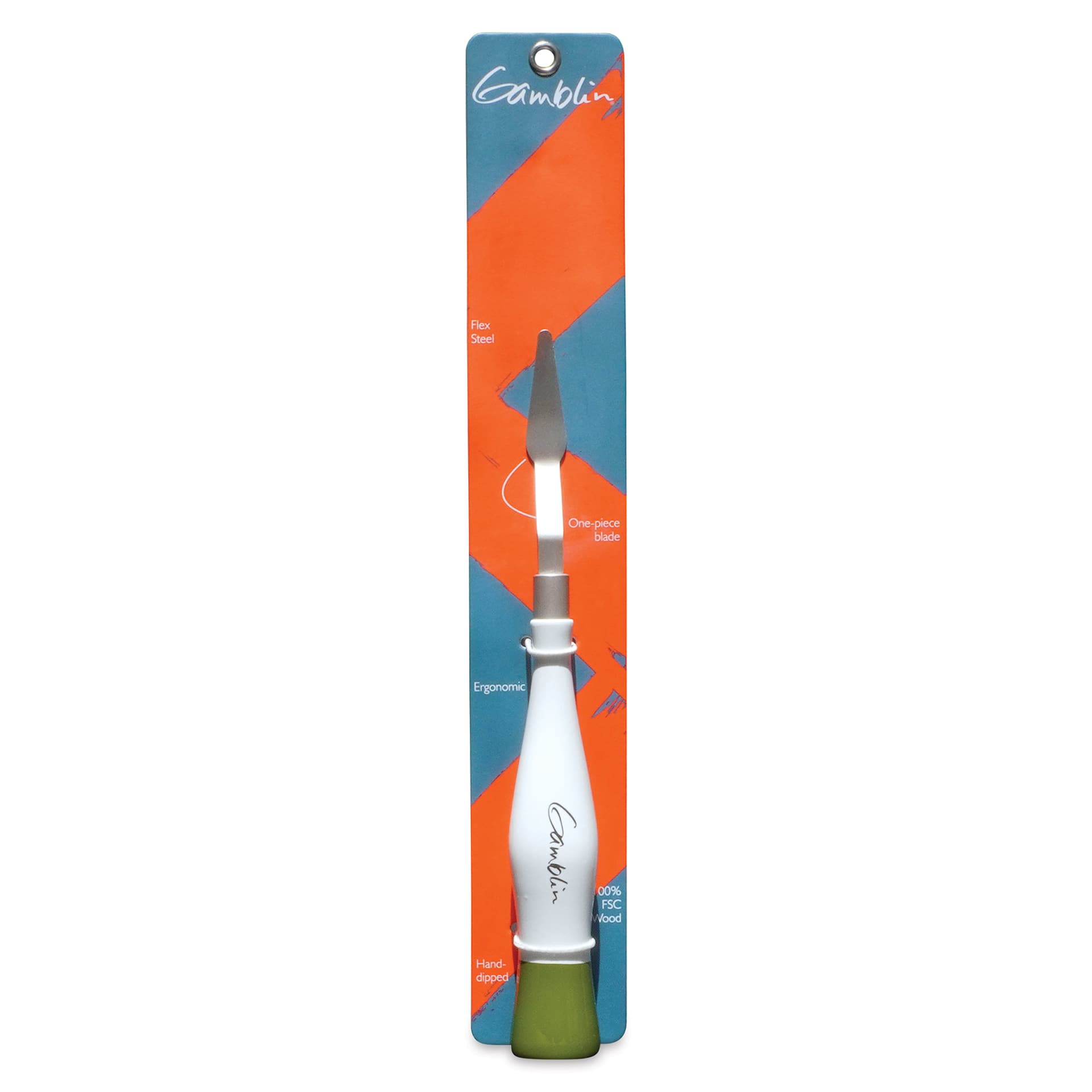 Gamblin Palette Knife - The Ladd, Green (in the packaging) Gamblin Palette Knife - The Ladd, Green (in the packaging)