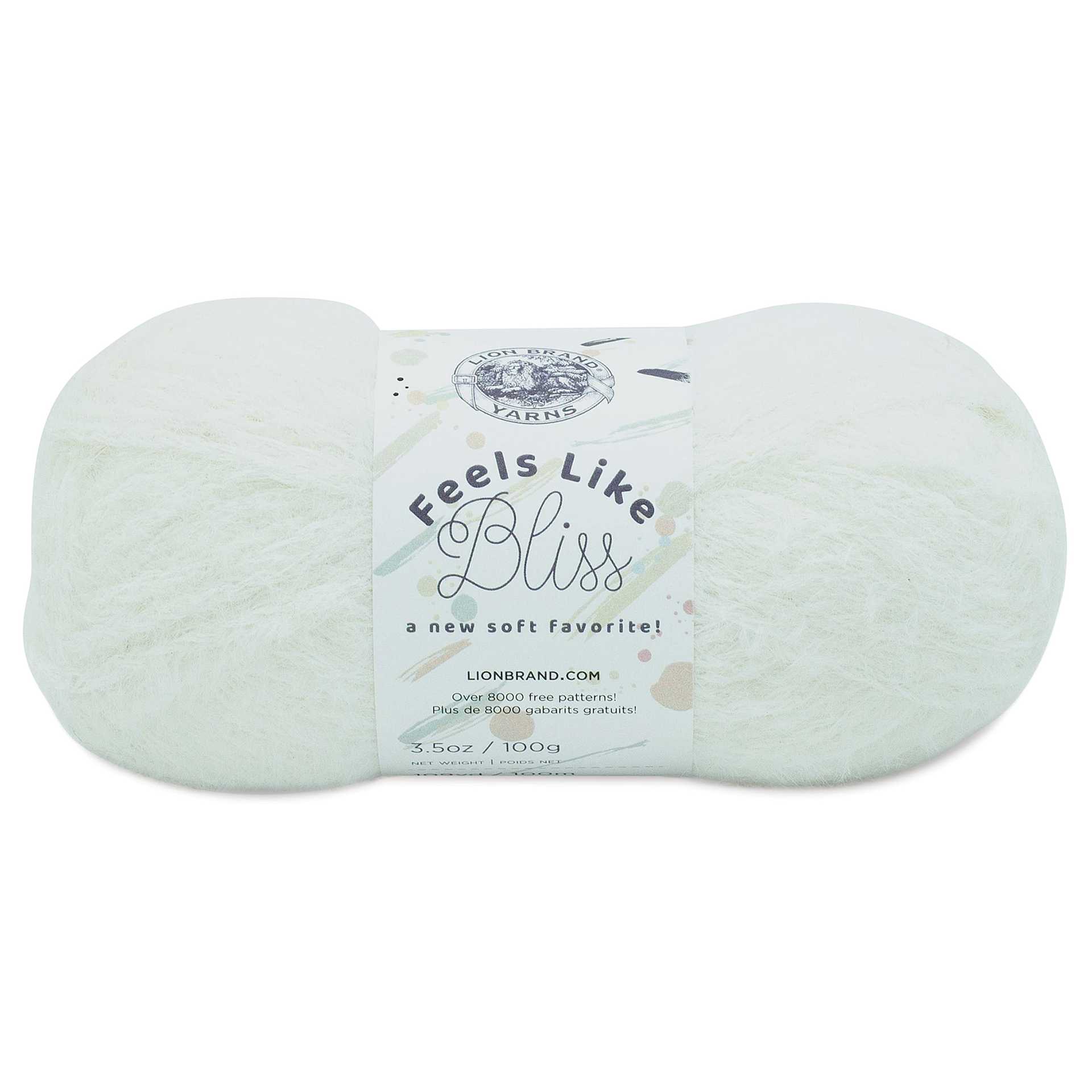 Lion Brand Feels Like Bliss Yarn - White, 109 yards