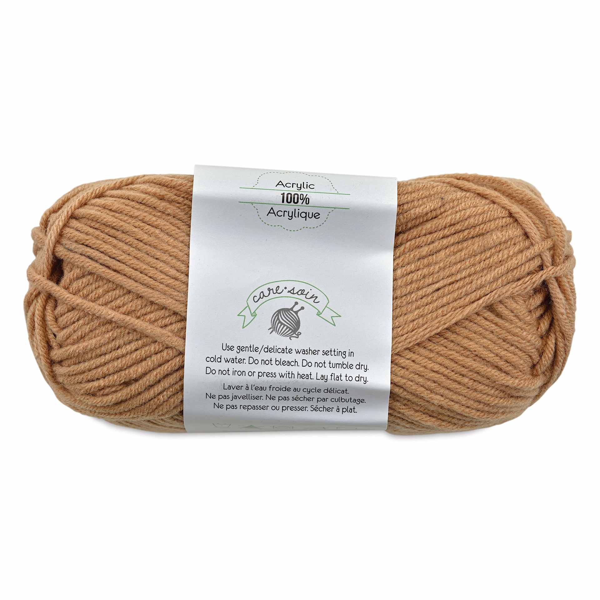 Needle Crafters Milk Cotton Yarn - Beige, packaging showing care instructions