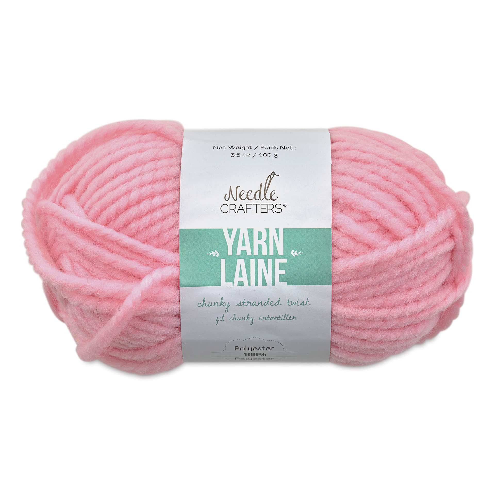 Needle Crafters Chunky Standard Twist Yarn - Baby Pink, front of the packaging