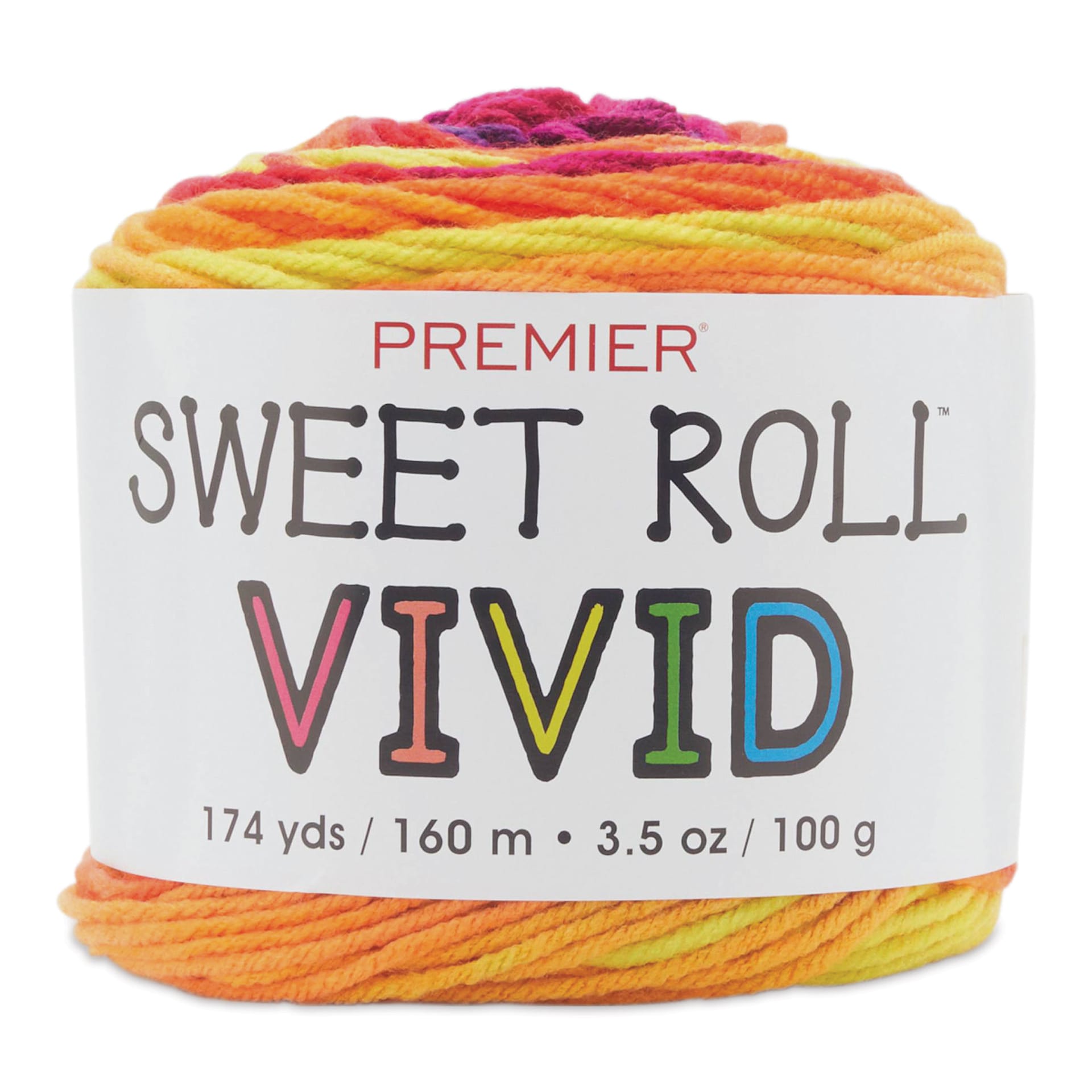 Premier Yarn Sweet Roll Vivid Yarn - Lava Lamp, 174 yds