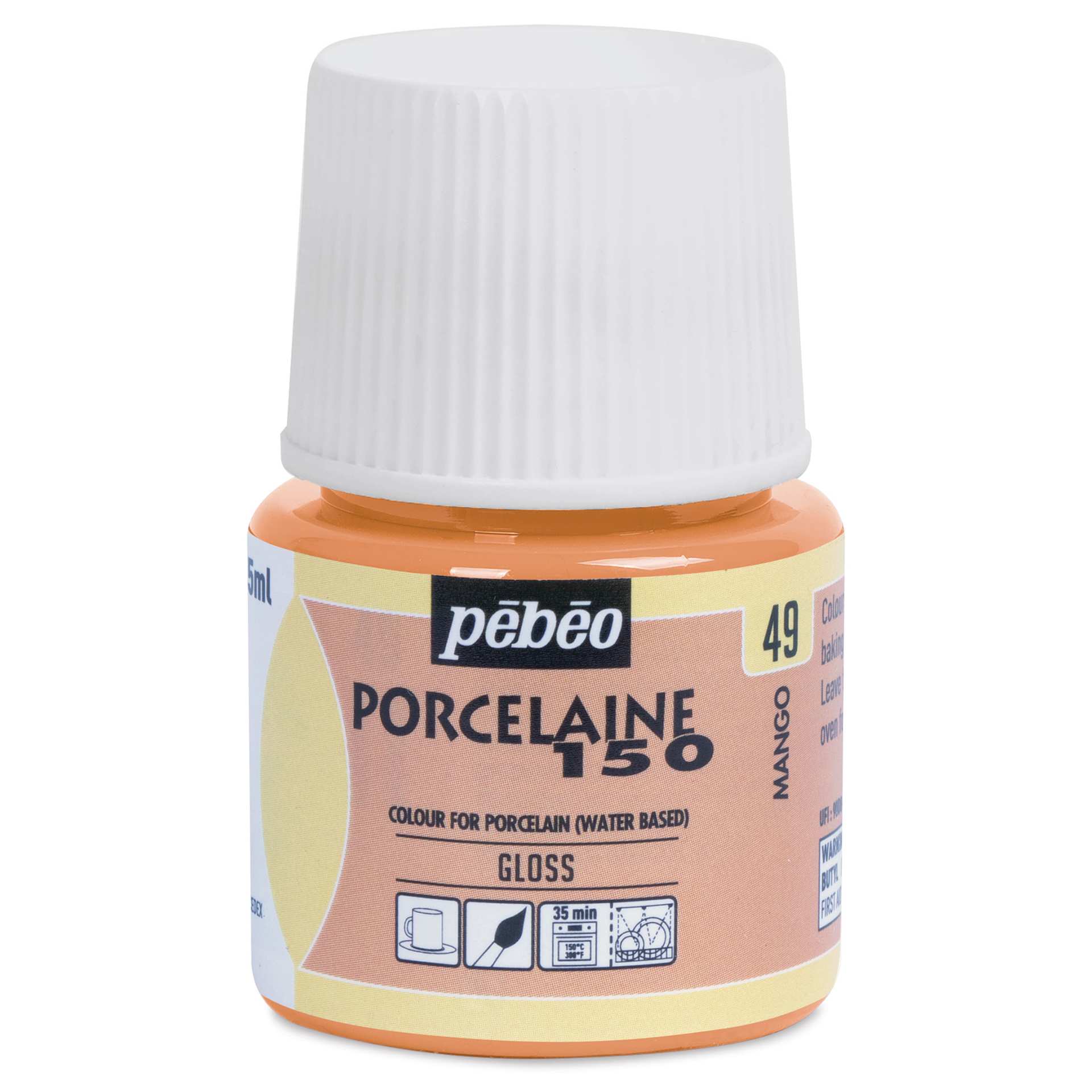 Pebeo Porcelaine 150 Paint - Mango, Opaque, 45 ml bottle