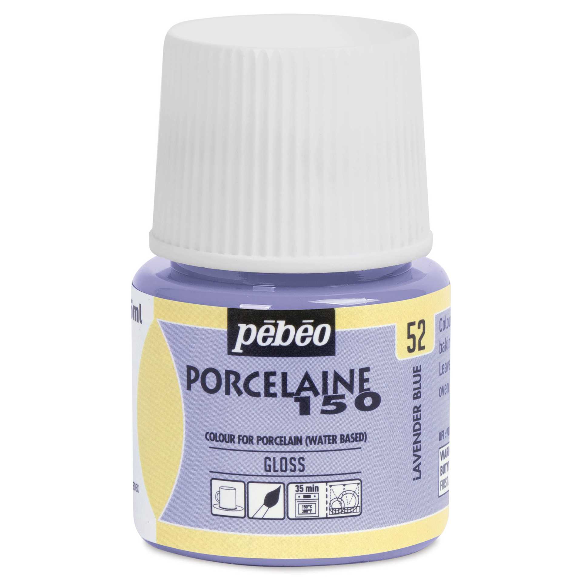 Pebeo Porcelaine 150 Paint - Lavender Blue, Opaque, 45 ml bottle