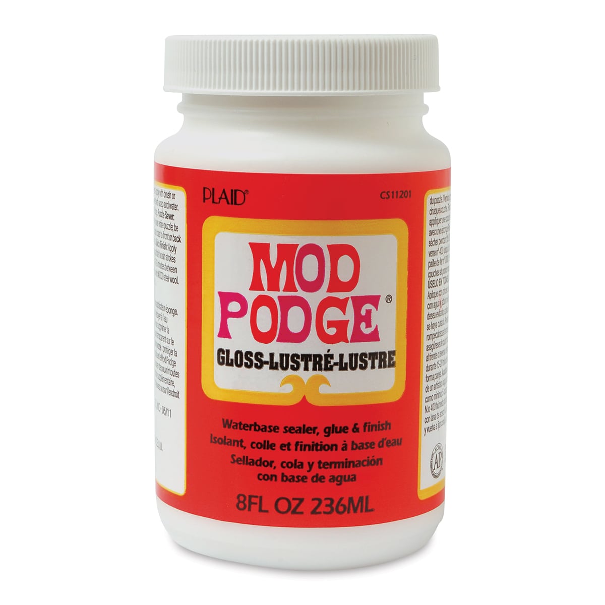 Plaid Mod Podge - Gloss Finish, 8 oz, front of the jar
