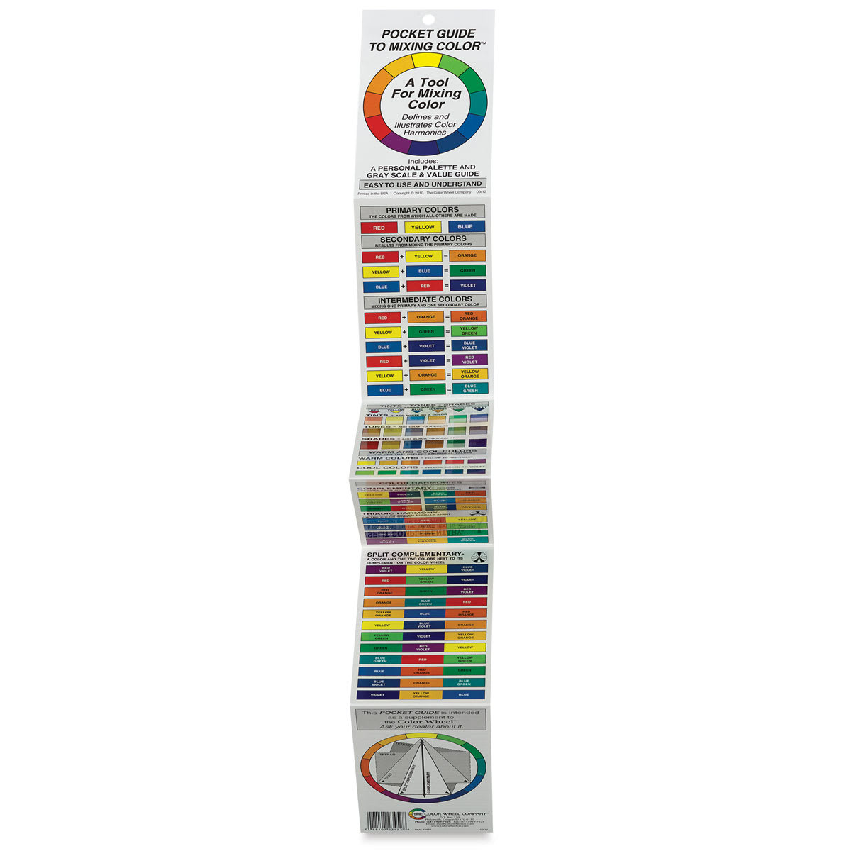 Artist’s Color Wheel Pocket Mixing Guide (partially unfolded) Artist’s Color Wheel Pocket Mixing Guide (partially unfolded)