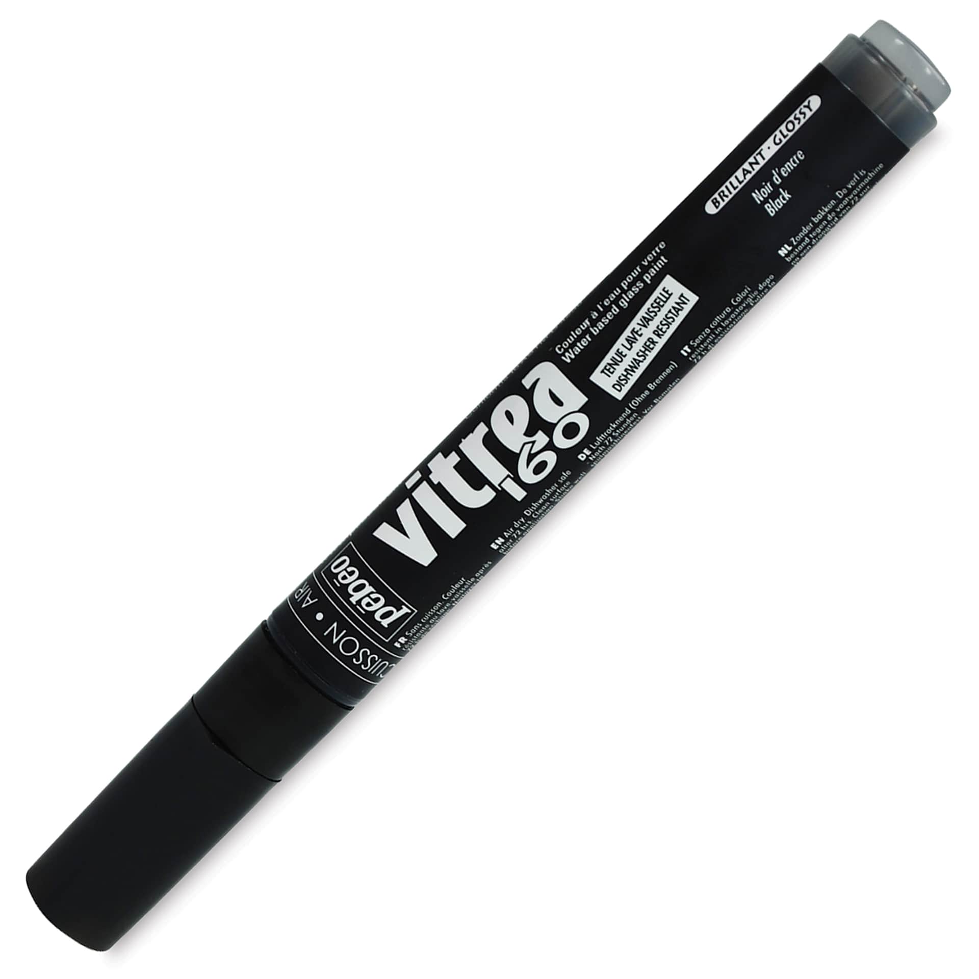Pebeo Vitrea 160 Paint Markers - Ink Black, Glossy
