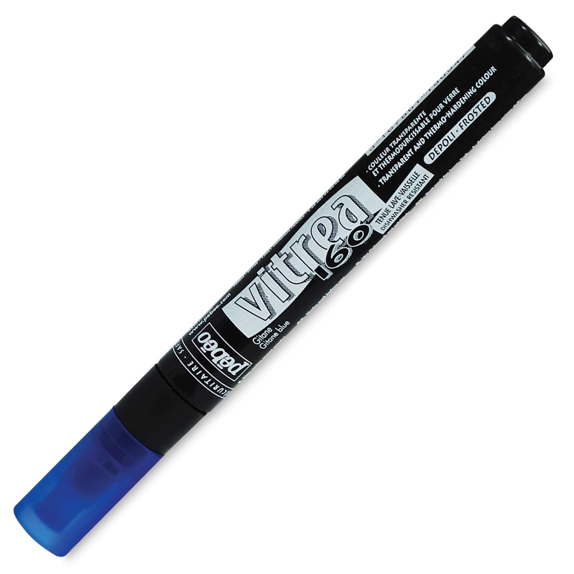 Pebeo Vitrea 160 Paint Markers - Gitane Blue, Frosted