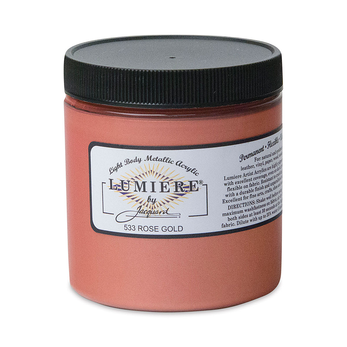 Jacquard Lumiere Acrylic - Rose Gold, 8 oz Jar