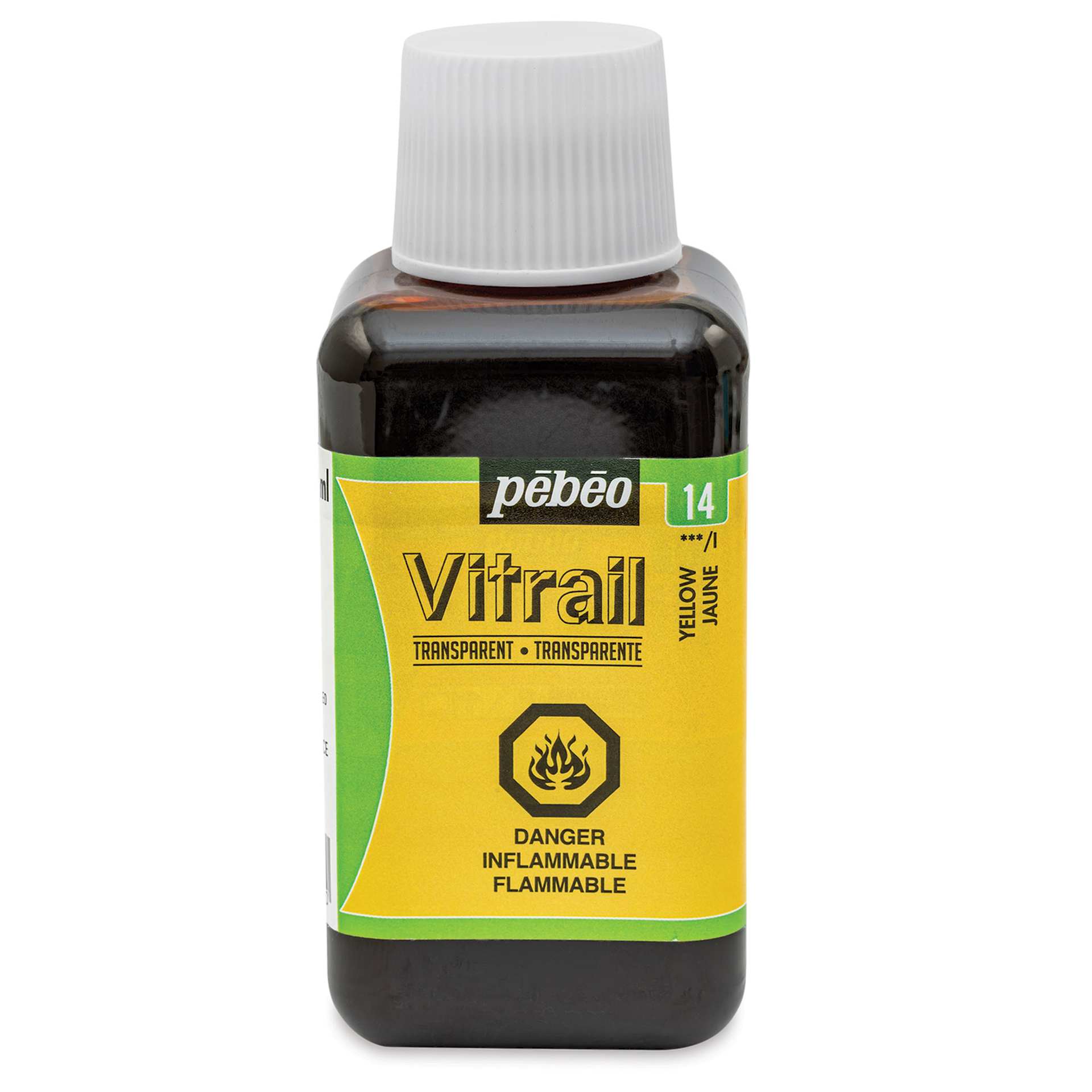 Pebeo Vitrail Paint - Yellow, 250 ml bottle