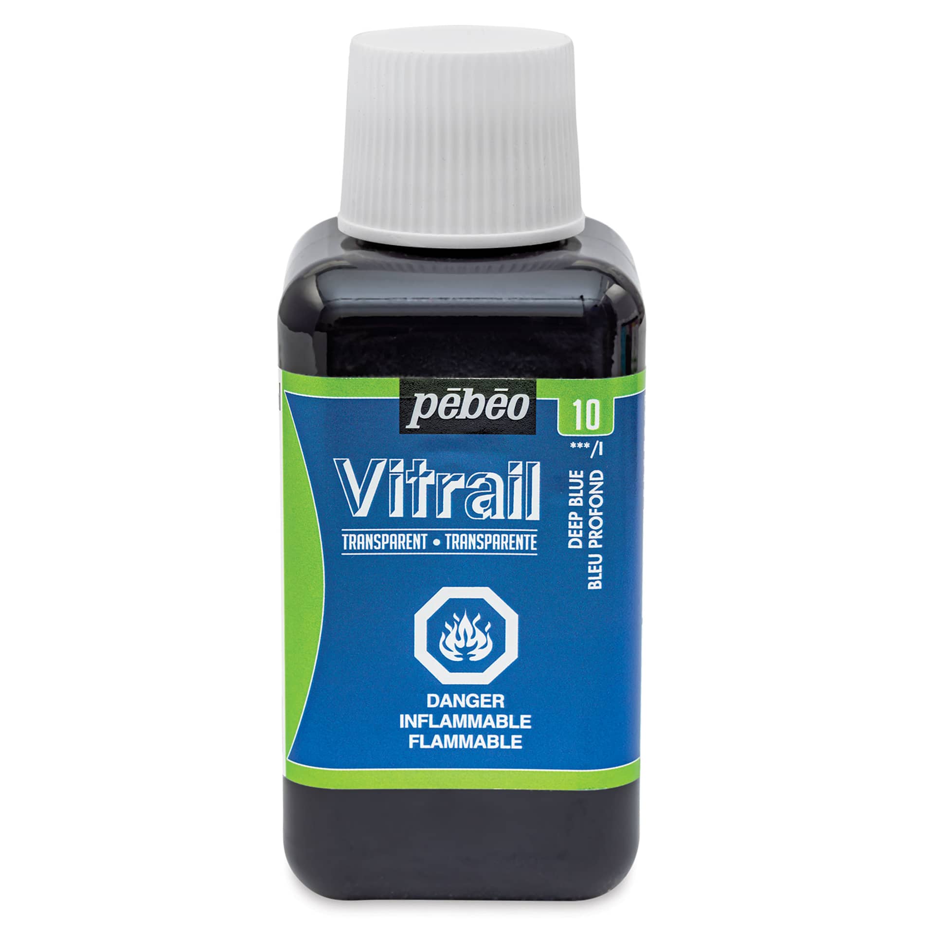 Pebeo Vitrail Paint - Deep Blue, 250 ml bottle