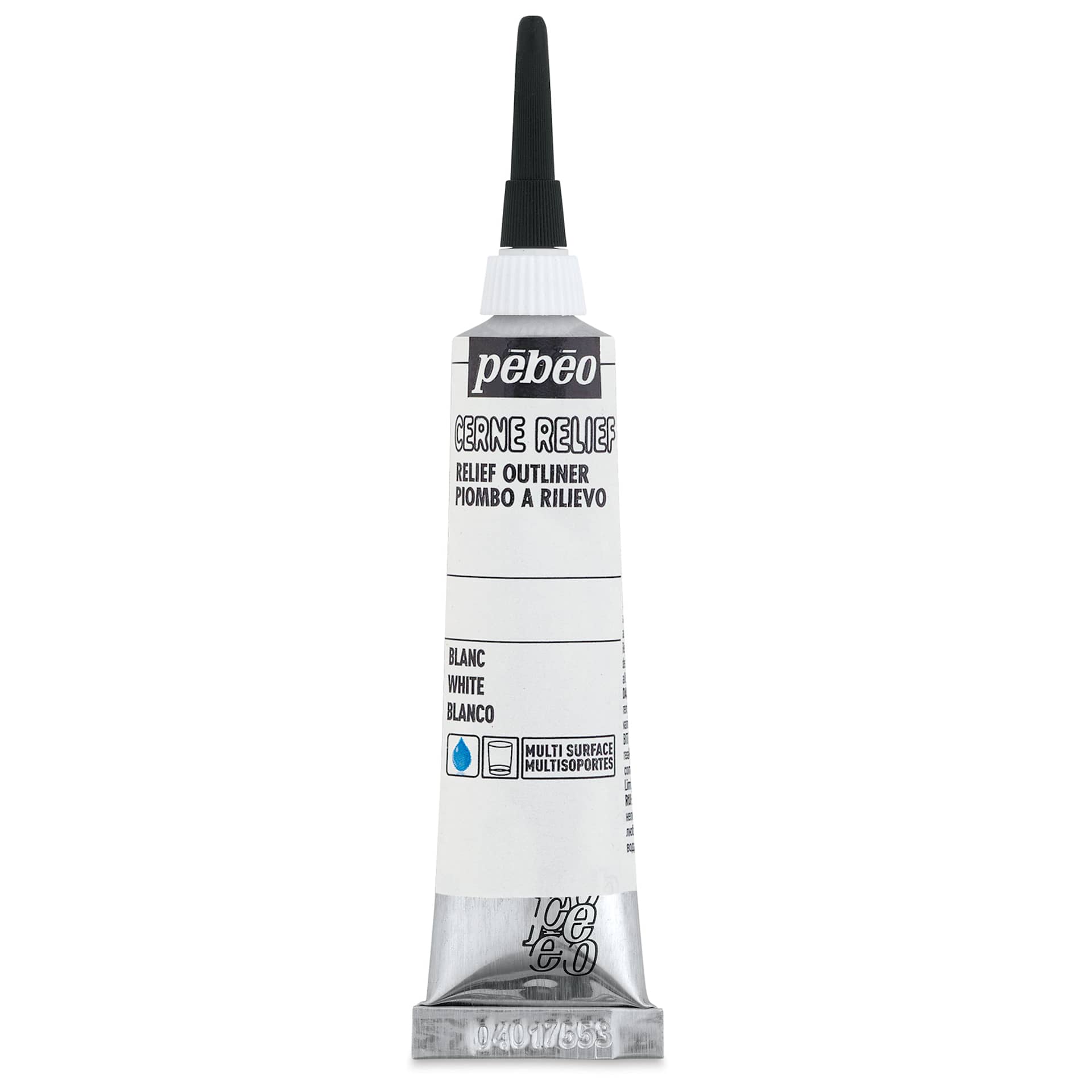 Pebeo Vitrail Paint Outliner - White Outliner, 20 ml tube