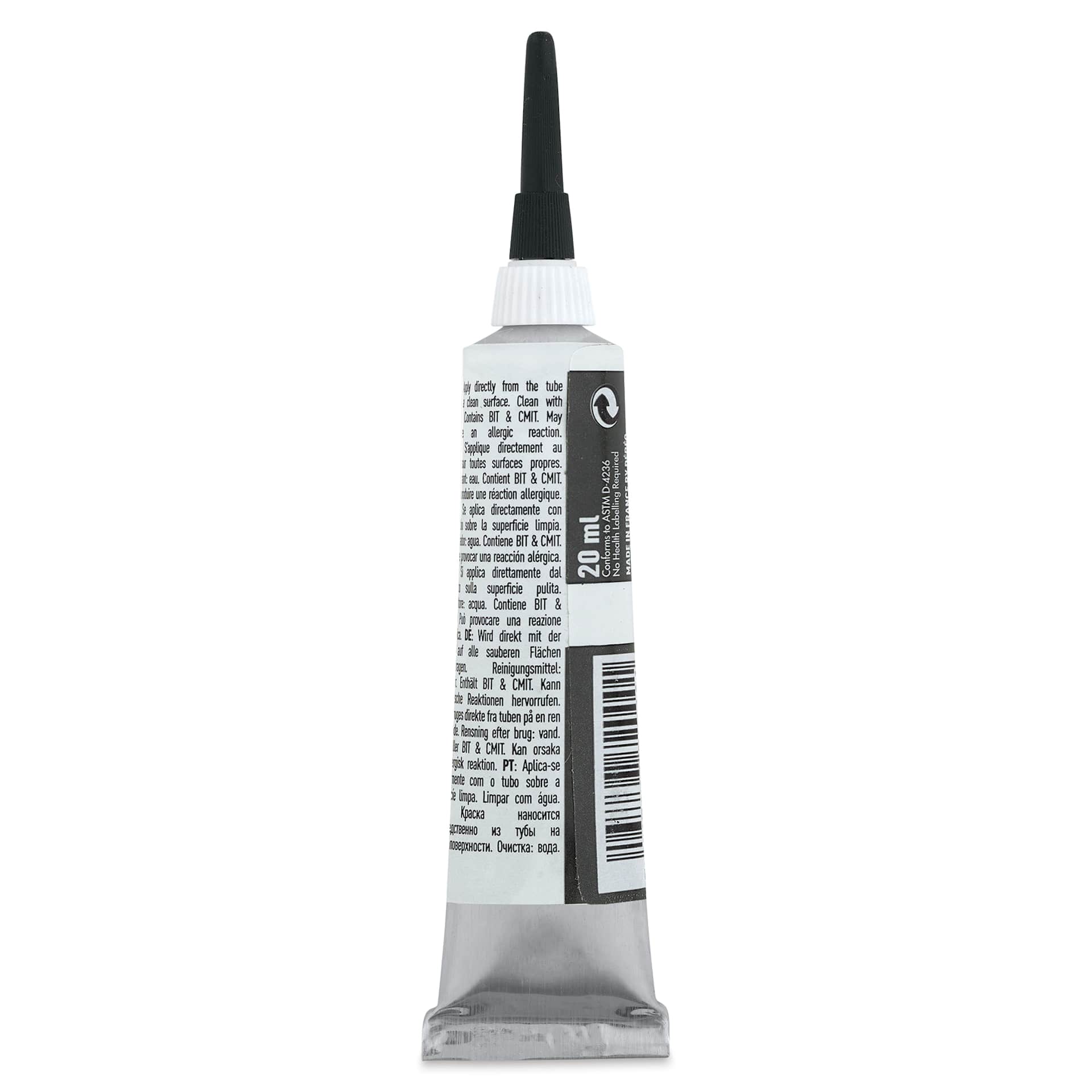 Pebeo Vitrail Paint Outliner - Imitation Lead Outliner, 20 ml tube back
