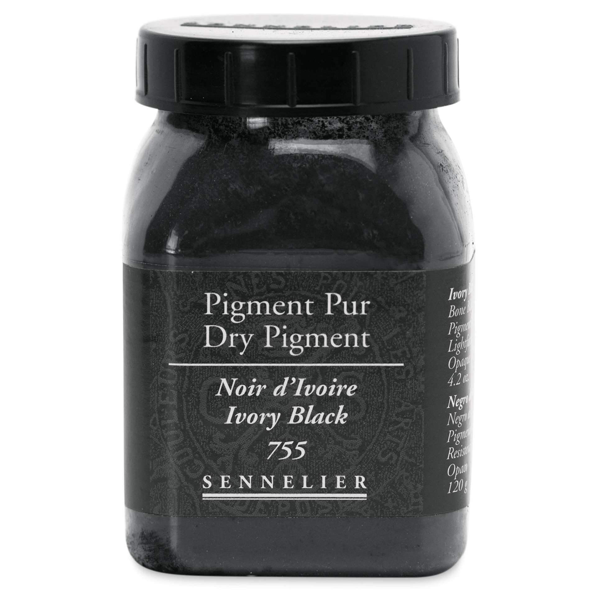 Sennelier Dry Pigment - Ivory Black, 120 g jar
