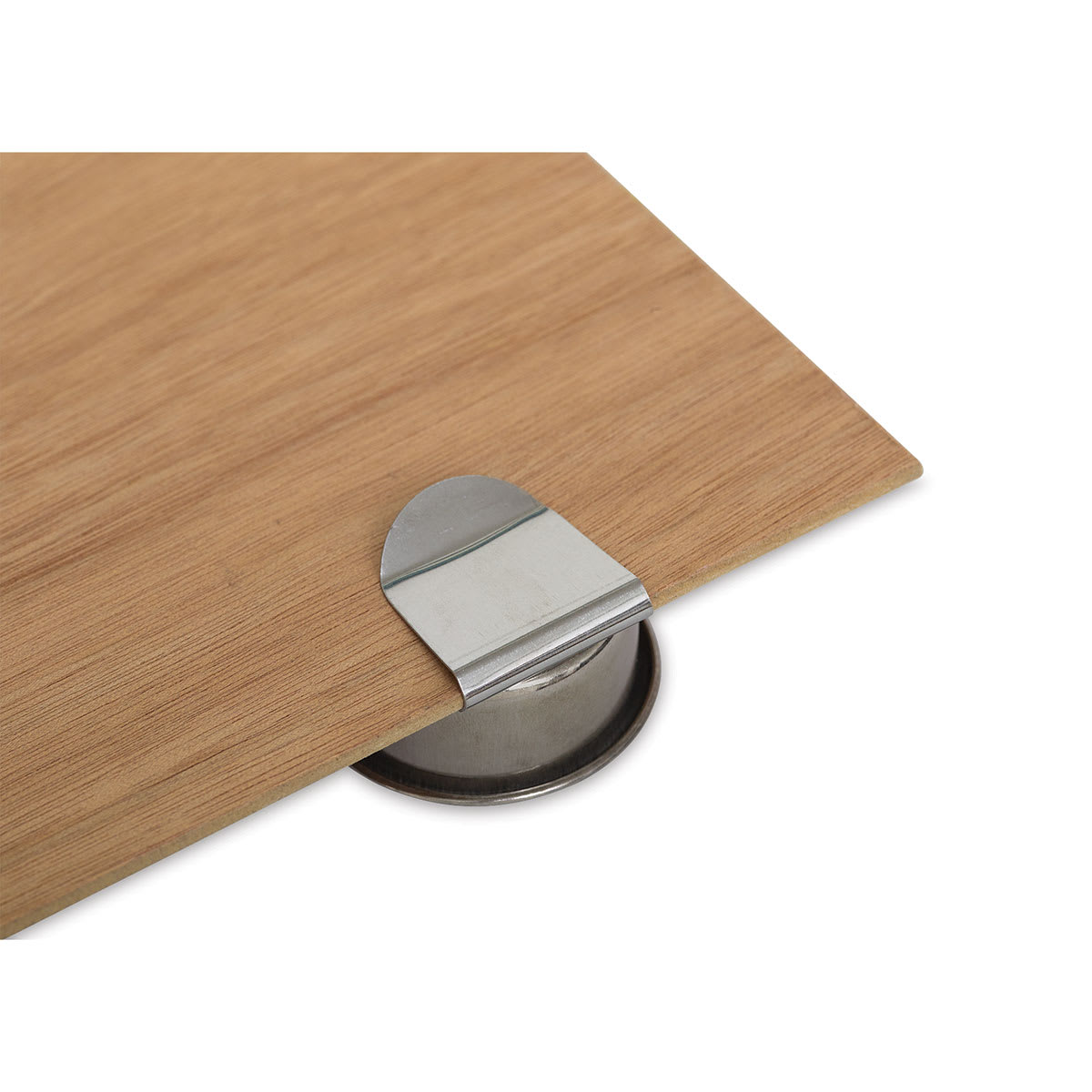 Stainless Steel Palette Cups - View of clip side of cup attached to palette
