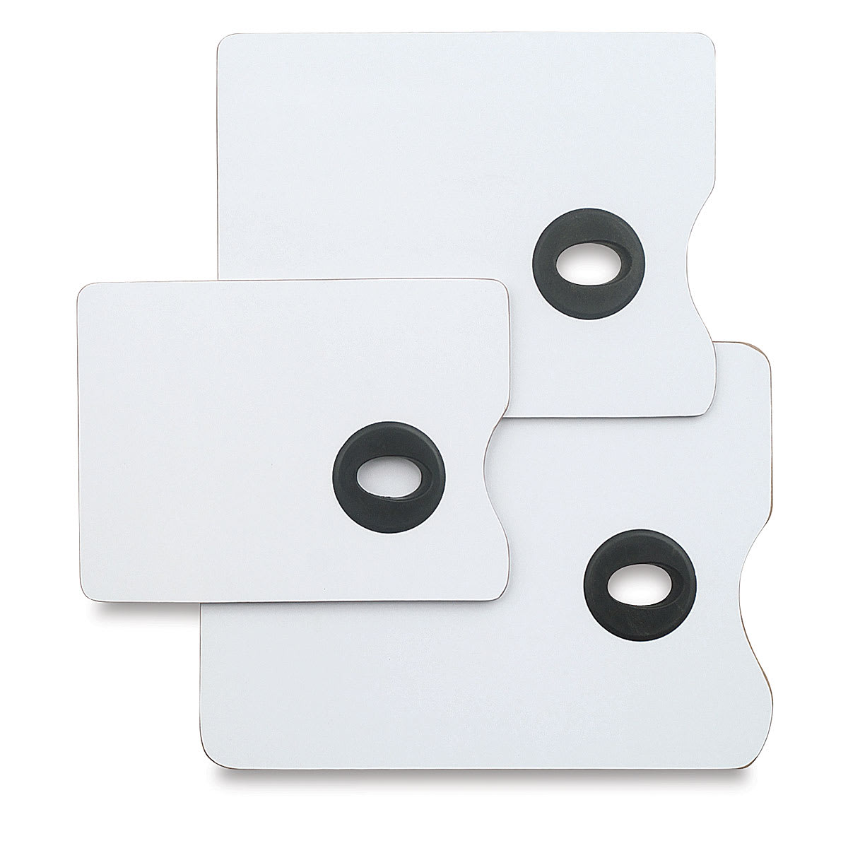 Richeson White Melamine Palettes - 3 Rectangular Palettes shown together