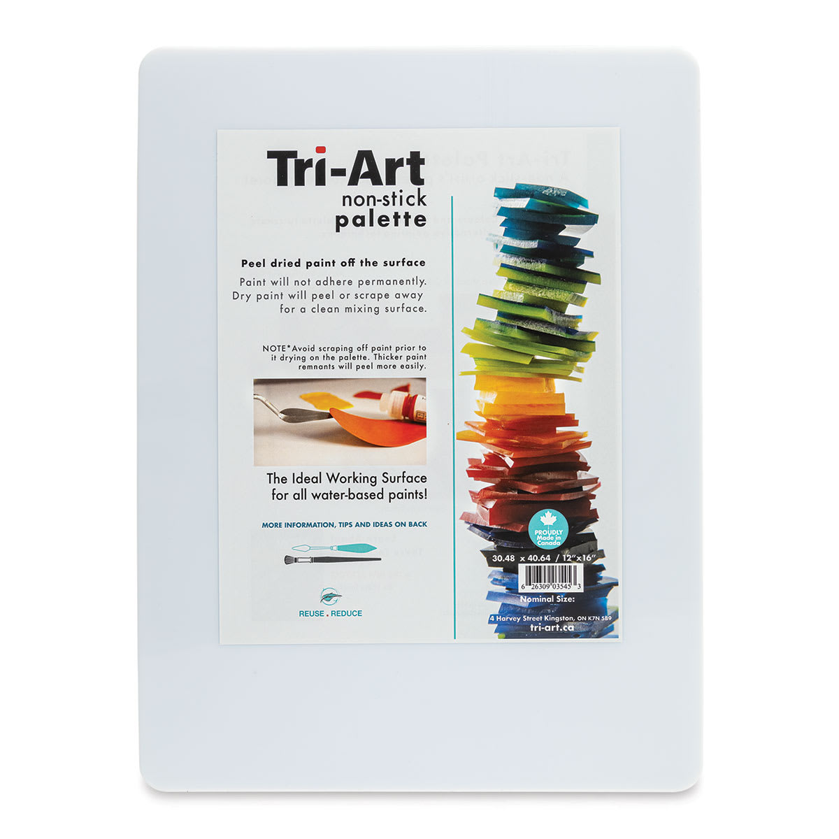 Tri-Art Non-Stick Palette - 12" x 16" with label