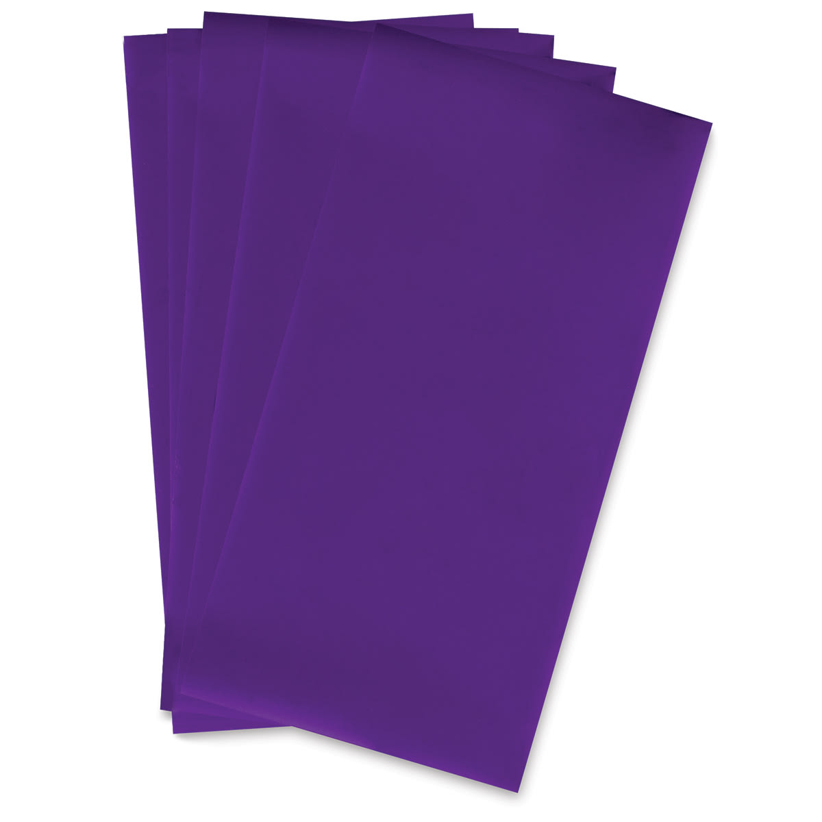 iCraft Deco Foil - 5 sheets of Purple Foil shown in fan