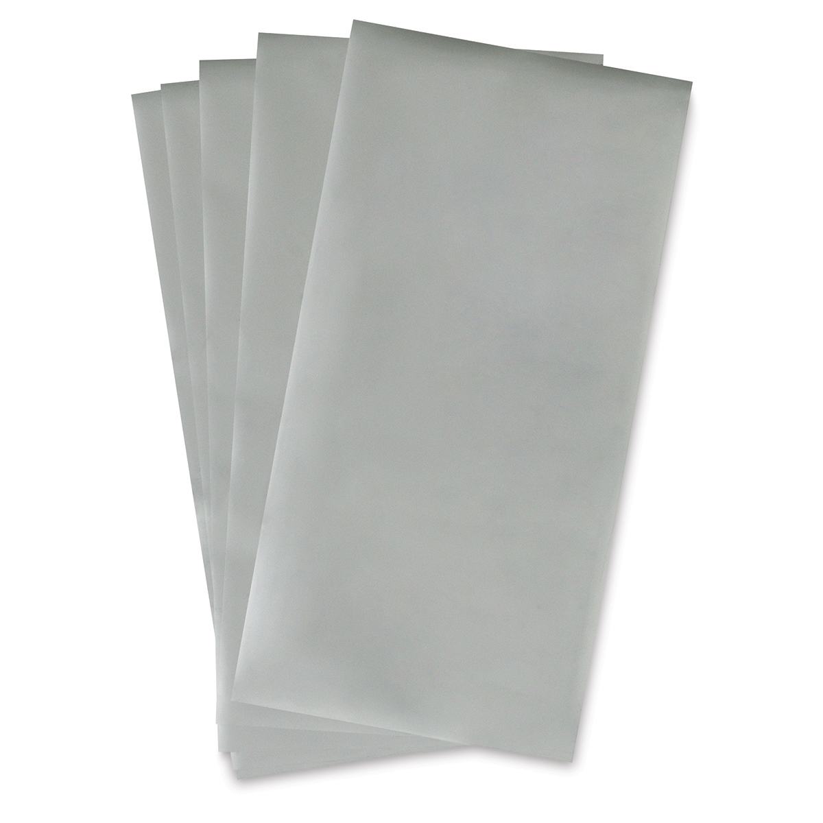 iCraft Deco Foil - 5 sheets of Silver Foil shown in fan