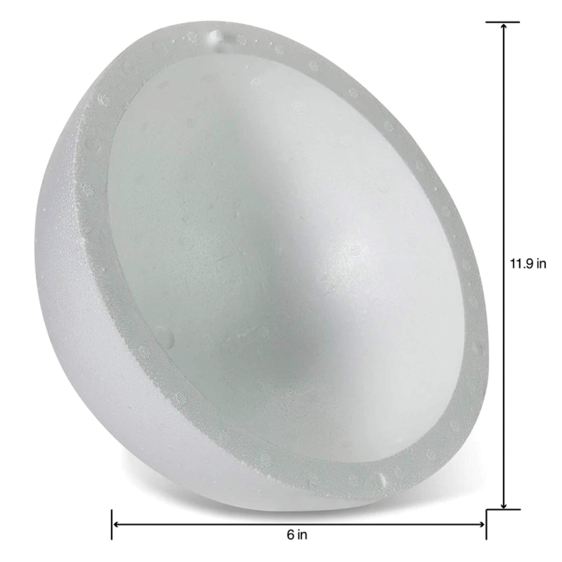 FloraCraft SmoothFoM Foam - Half Ball, 12" Dia dimensions
