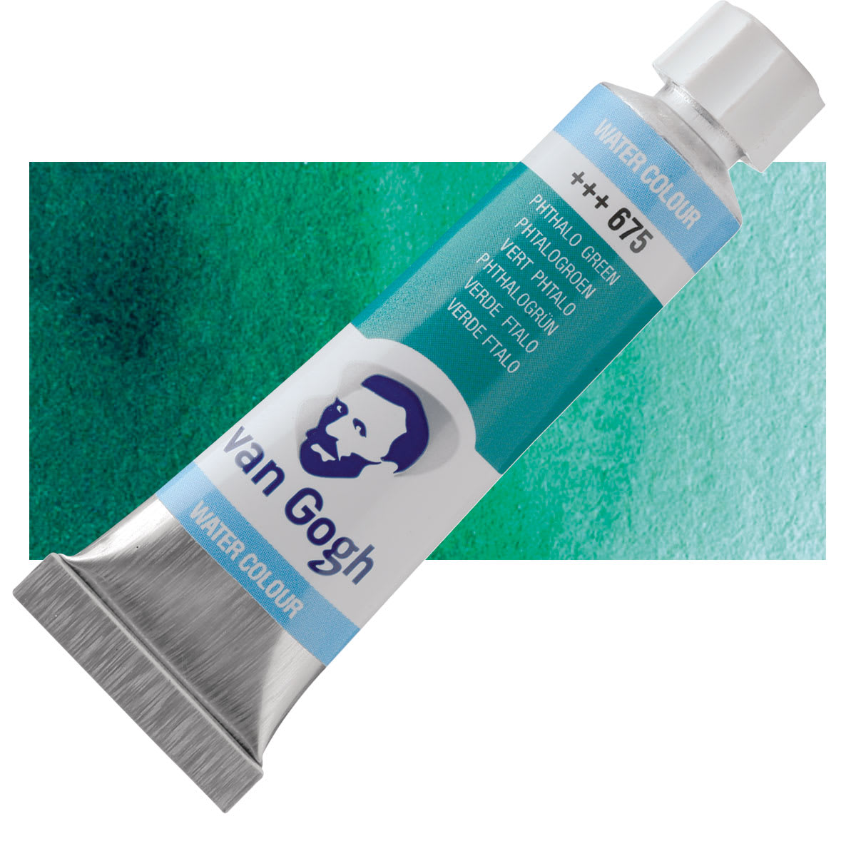 Van Gogh Watercolor - Phthalo Green, 10 ml tube and swatch
