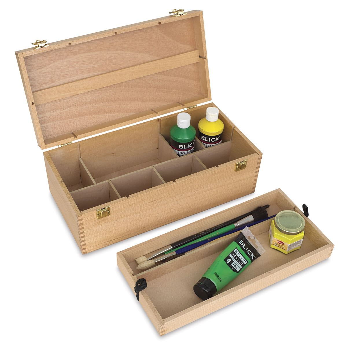 Art Alternatives Artist's Supply Chest - Open with brushes and paint tubes and bottles, not included Art Alternatives Artist's Supply Chest - Open with brushes and paint tubes and bottles, not included
