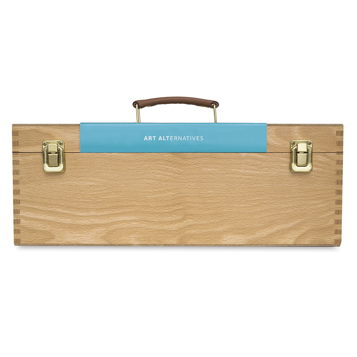 Art Alternatives Artist's Supply Chest - Front view of side of chest showing carry handle and locks Art Alternatives Artist's Supply Chest - Front view of side of chest showing carry handle and locks