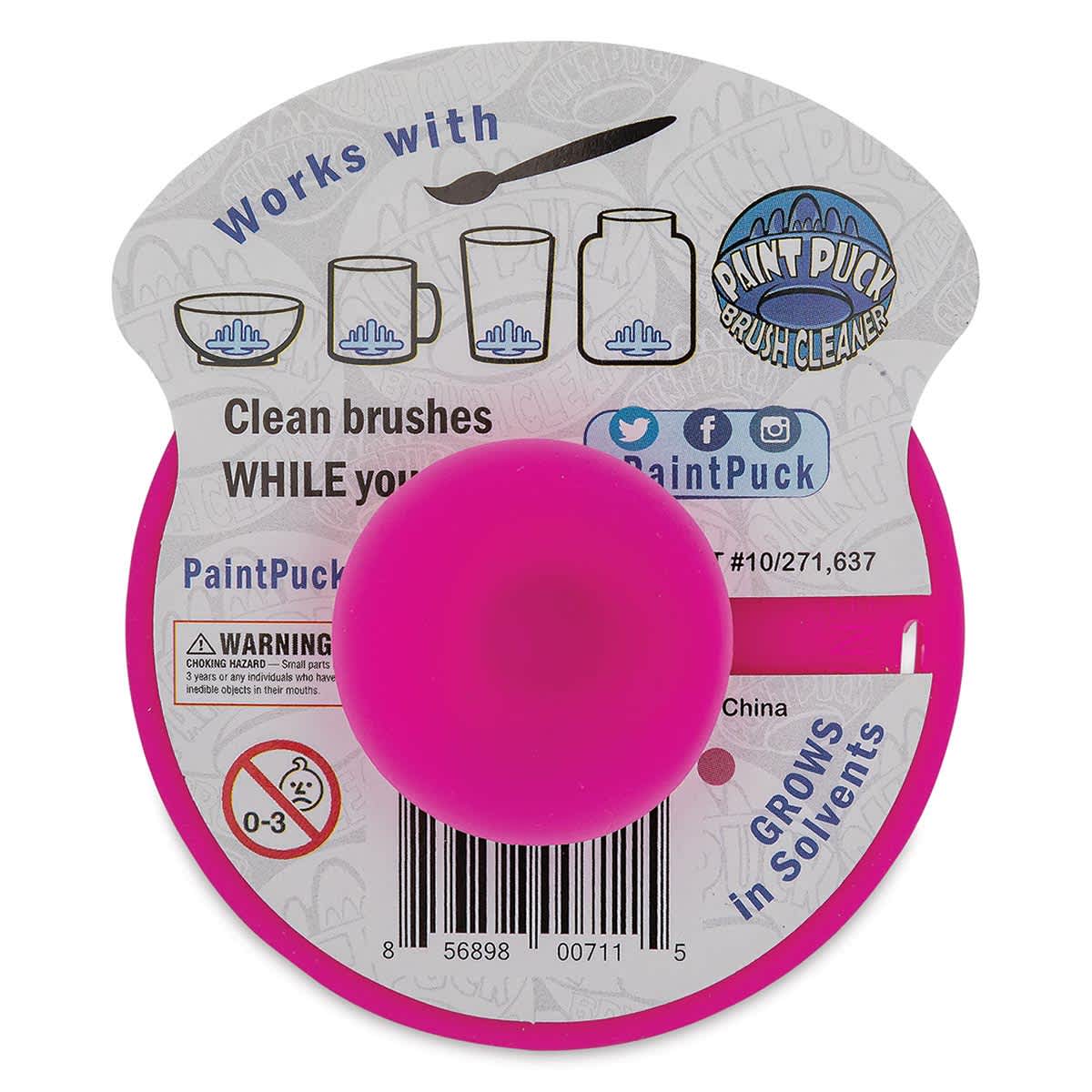 Paint Puck Brush Cleaner - Pink bottom view