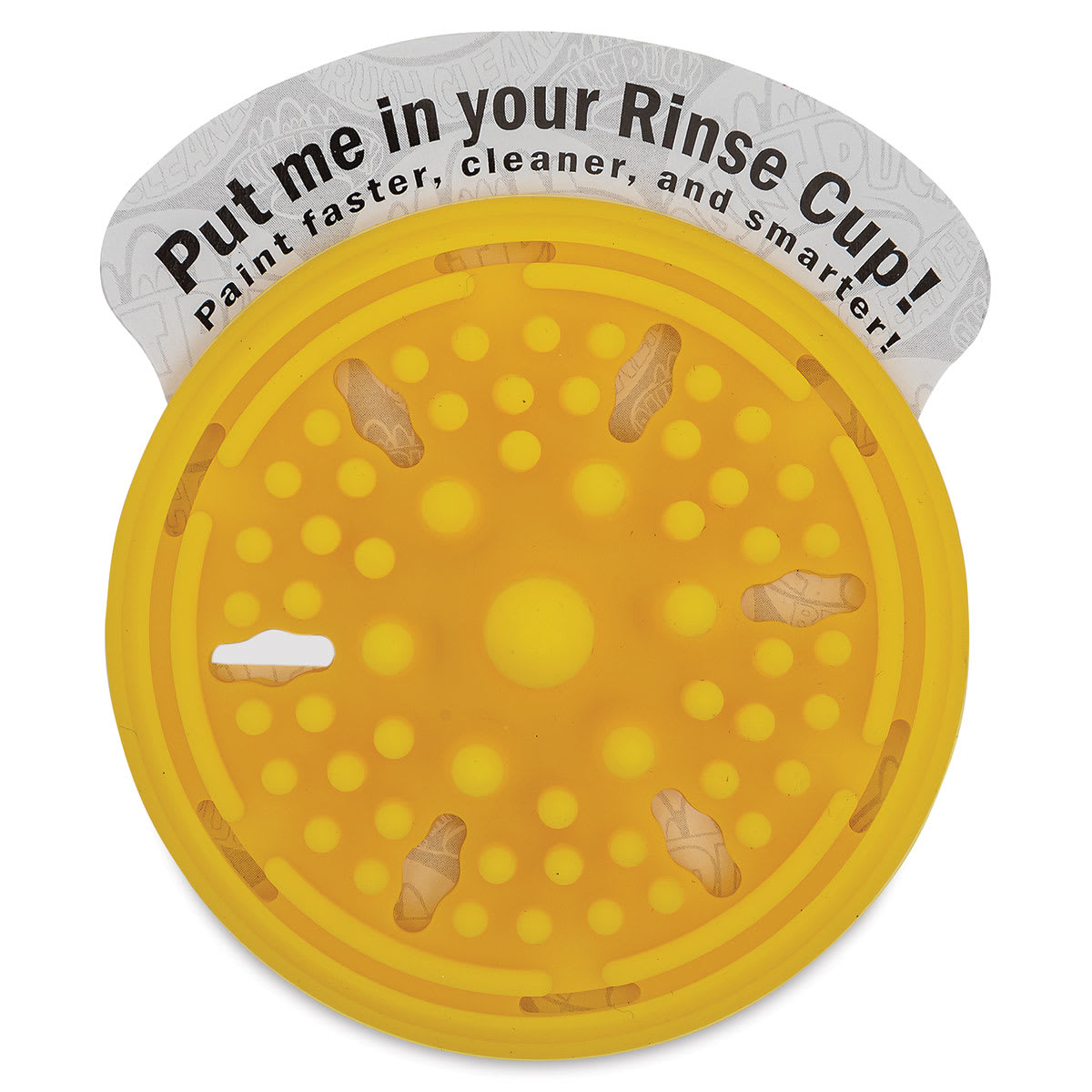 Paint Puck Brush Cleaner - Yellow top view