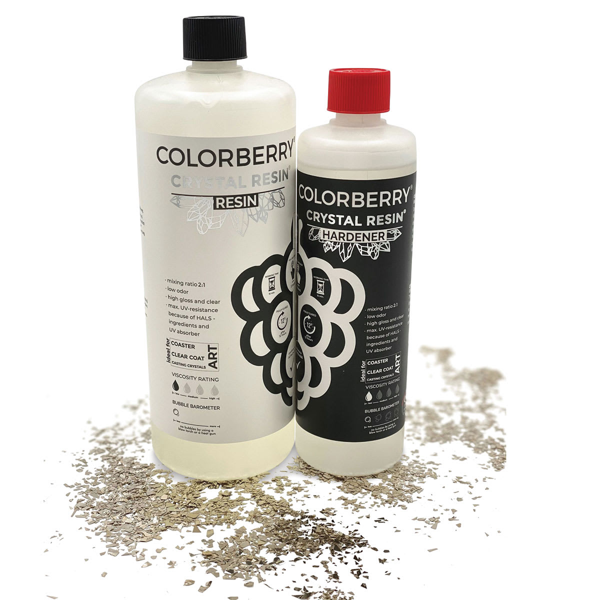 Colorberry Crystal Resin - 750 ml, Bottles (Resin and Hardener) Colorberry Crystal Resin - 750 ml, Bottles (Resin and Hardener)