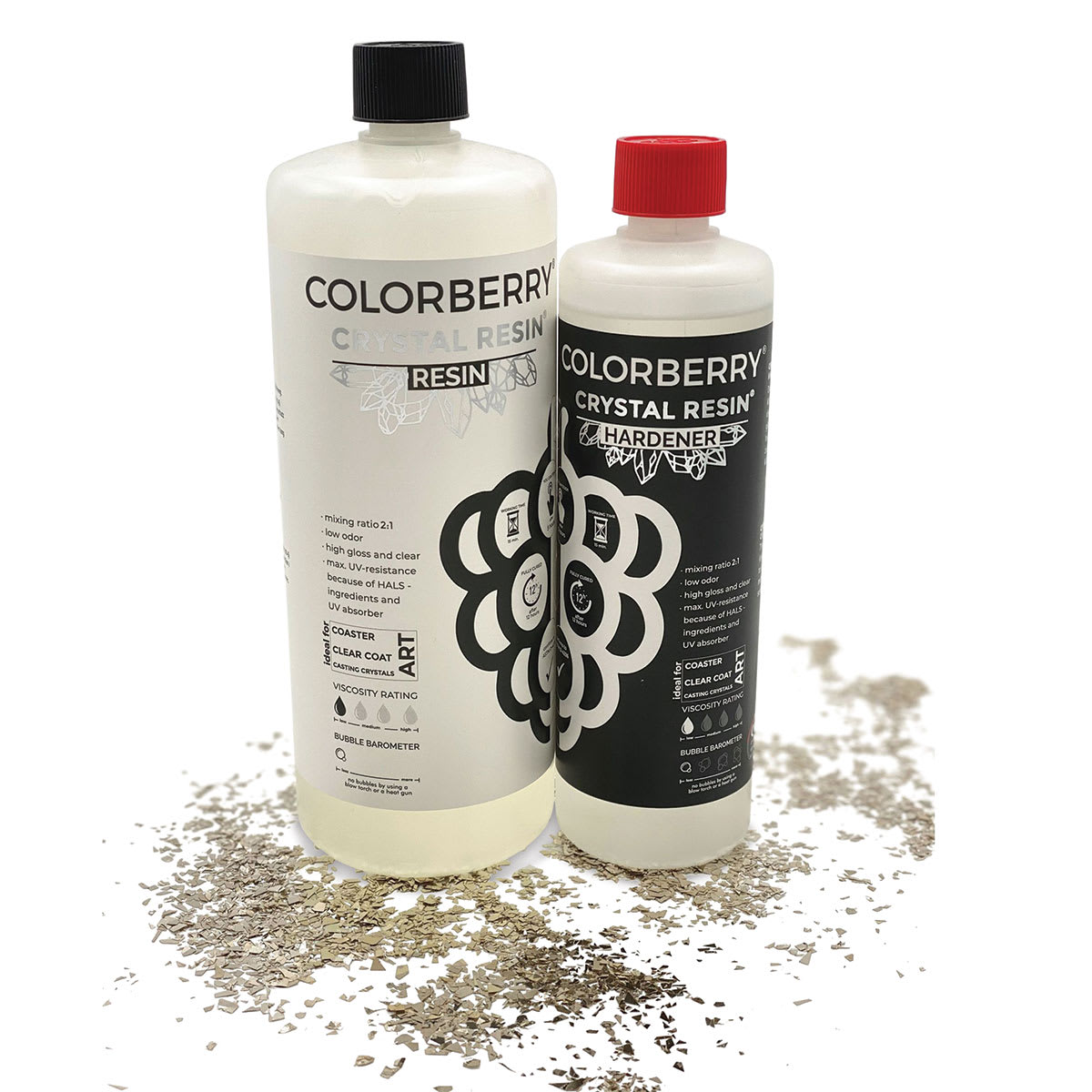 Colorberry Crystal Resin - 1500 ml, Bottles (Resin and Hardener) Colorberry Crystal Resin - 1500 ml, Bottles (Resin and Hardener)